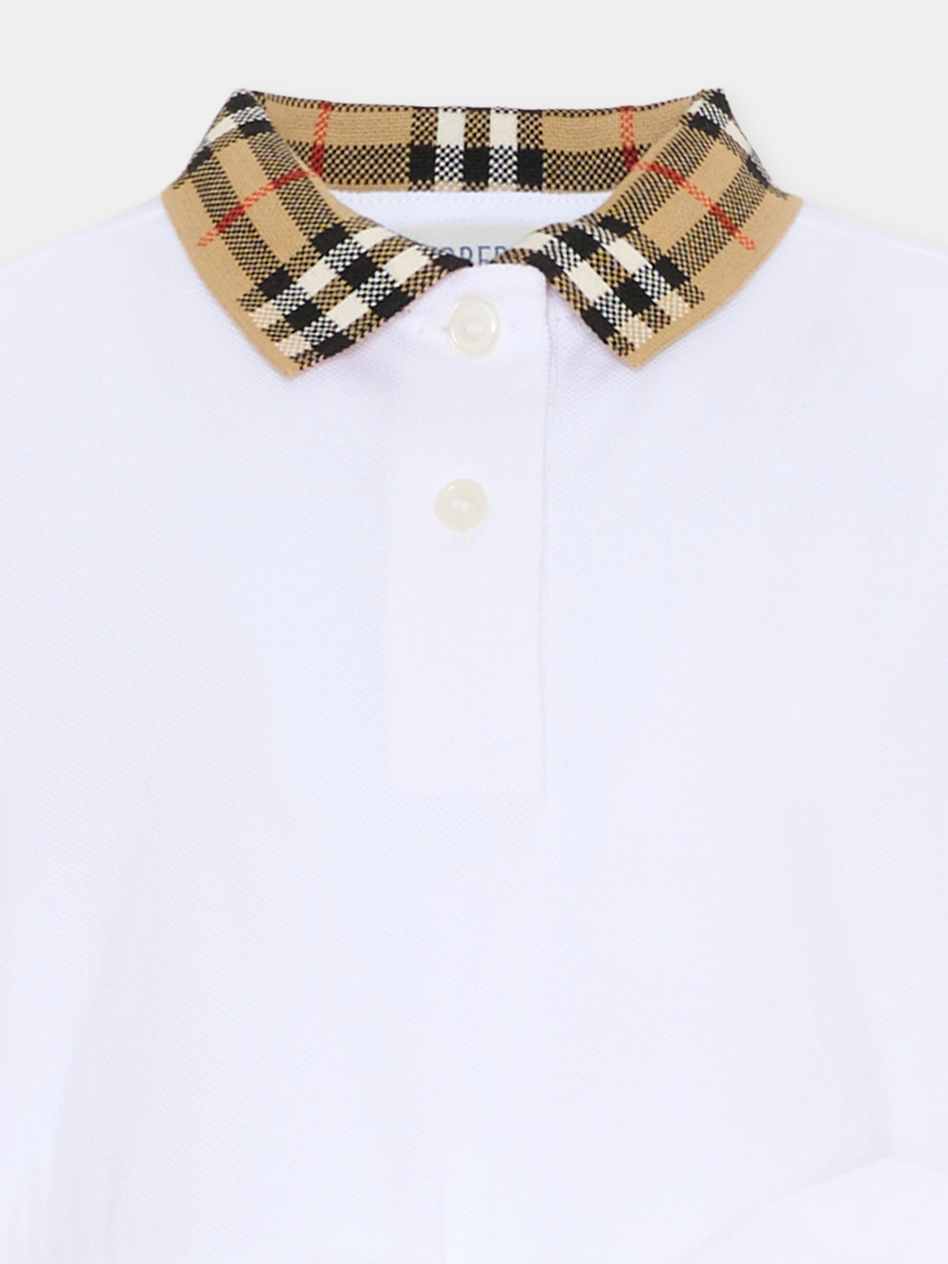 Vestito bianco per bambina con fiocco,Burberry Kids,8105586 A1464