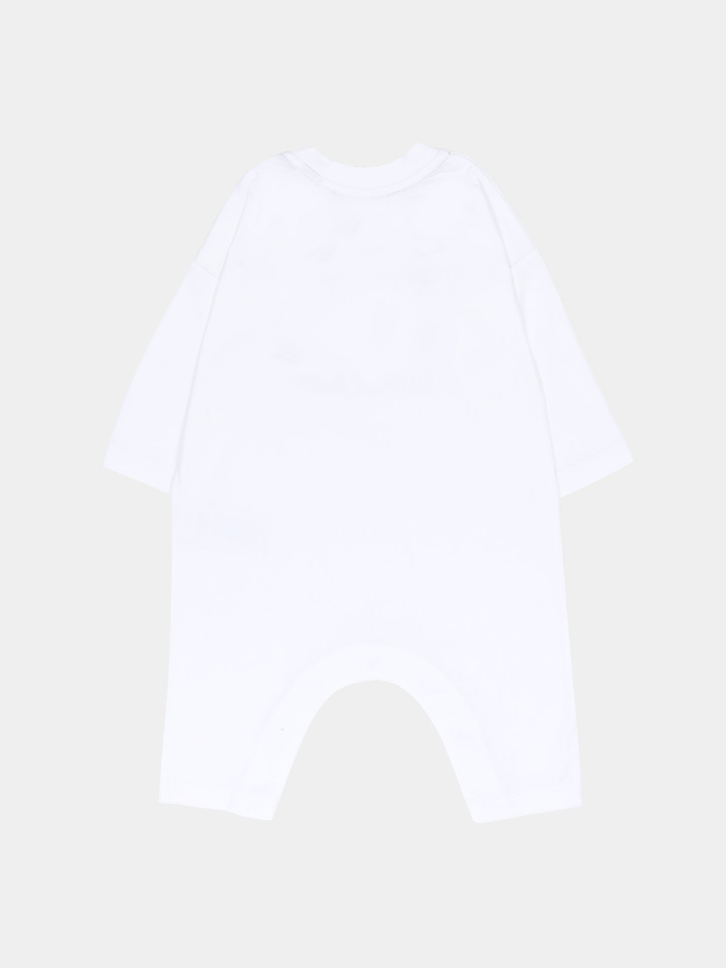 Tutina bianca per neonati con cavaliere equestre,Burberry Kids,8117494 A1464