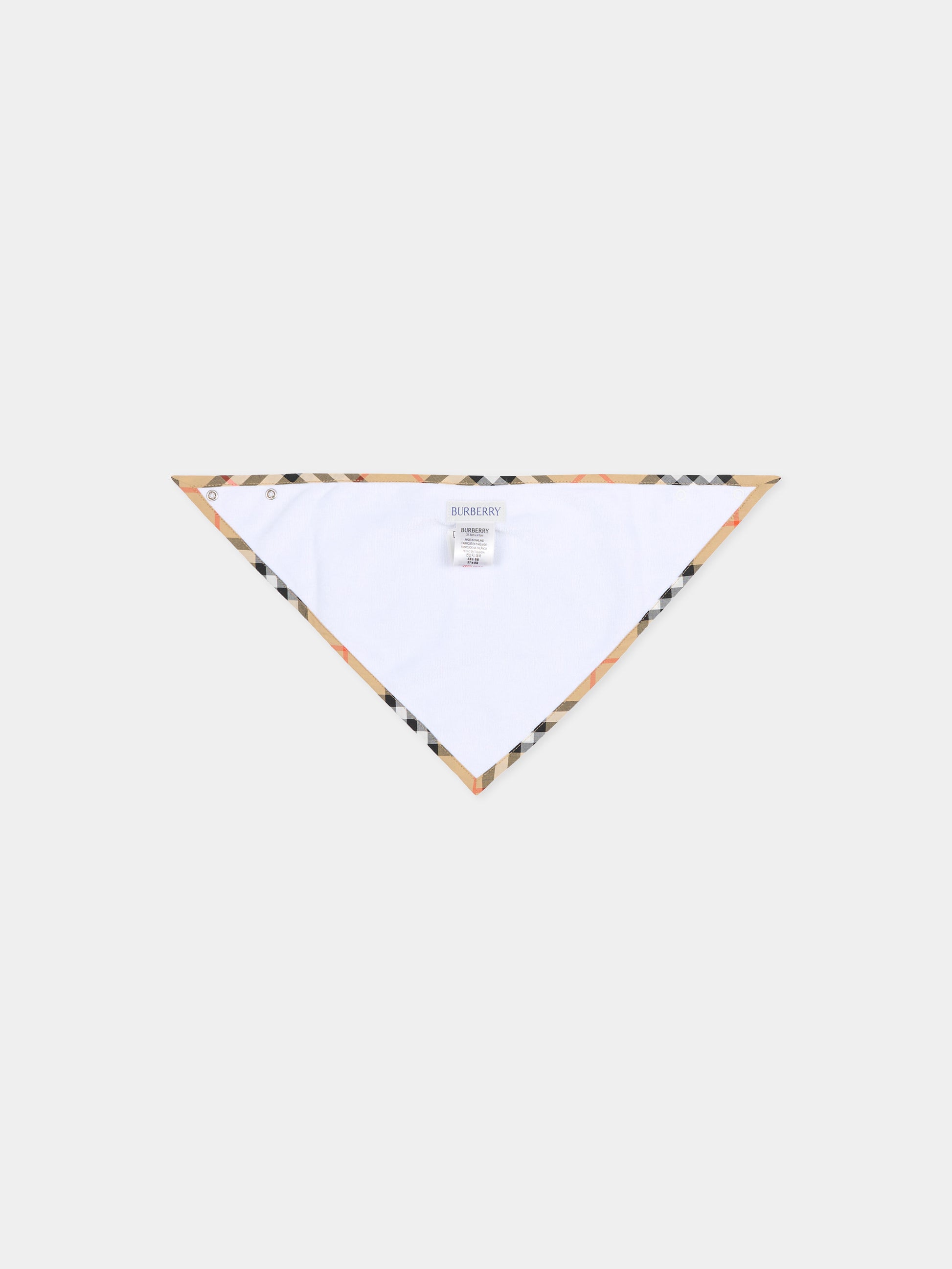 Set tutina celeste per neonato con check vintage,Burberry Kids,8119821 A2165