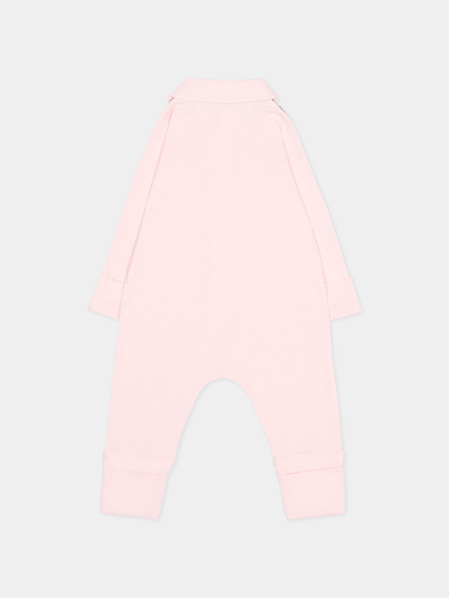 Set tutina rosa per neonata con check vintage