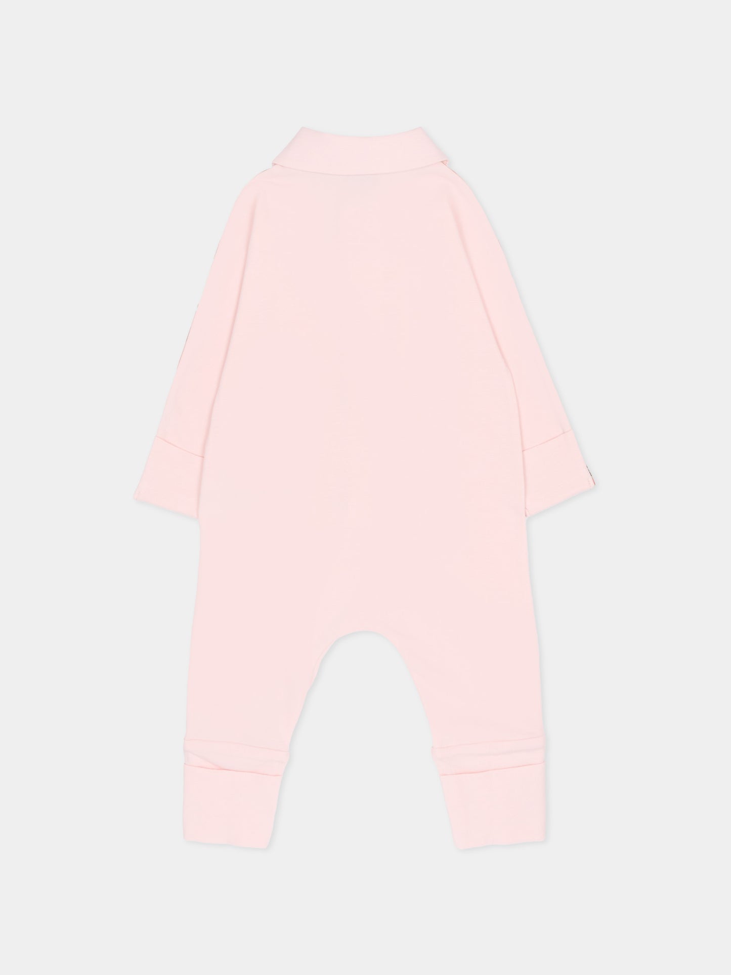 Set tutina rosa per neonata con check vintage,Burberry Kids,8119822 A1439