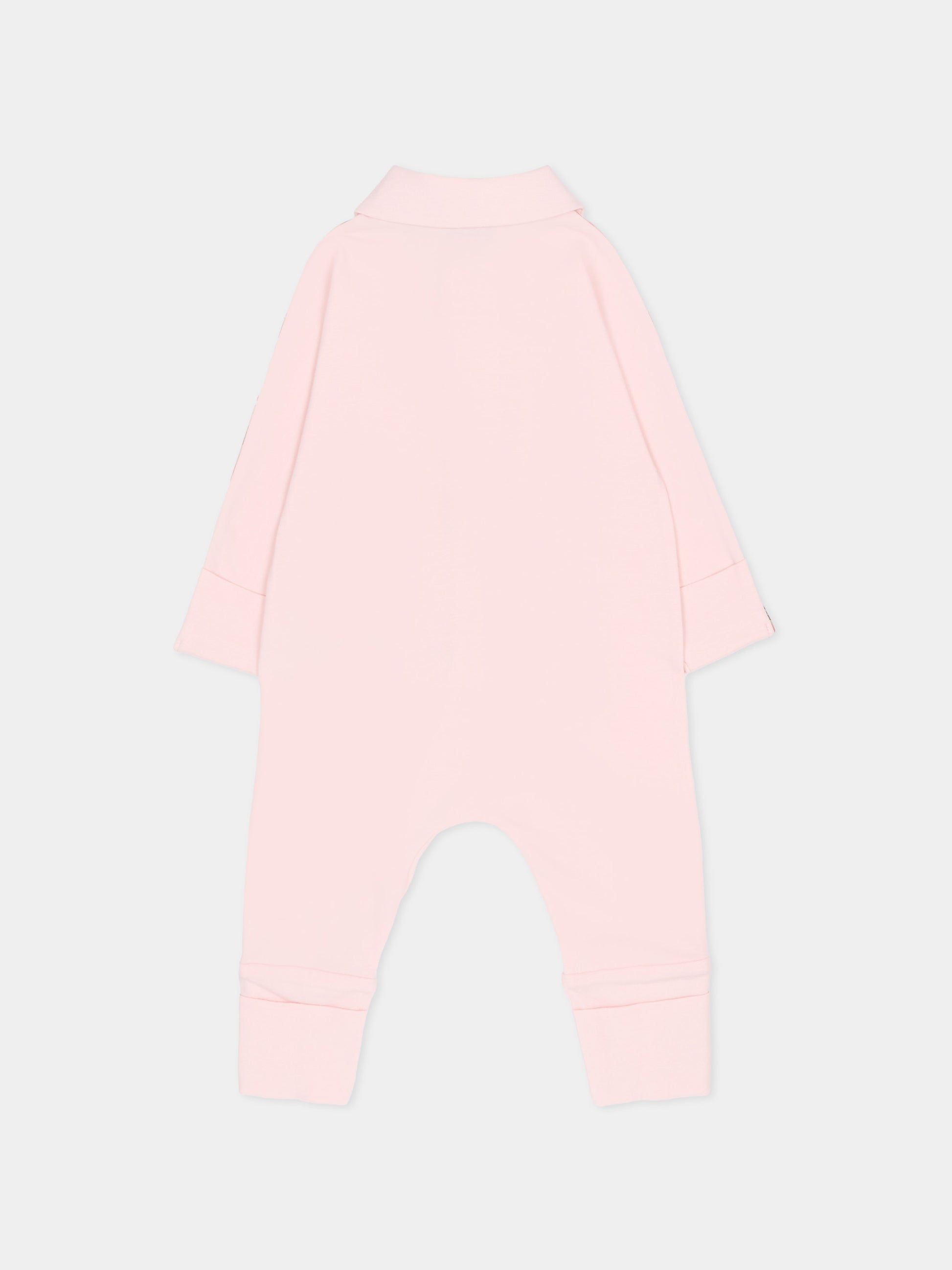 Set tutina rosa per neonata con check vintage,Burberry Kids,8119822 A1439
