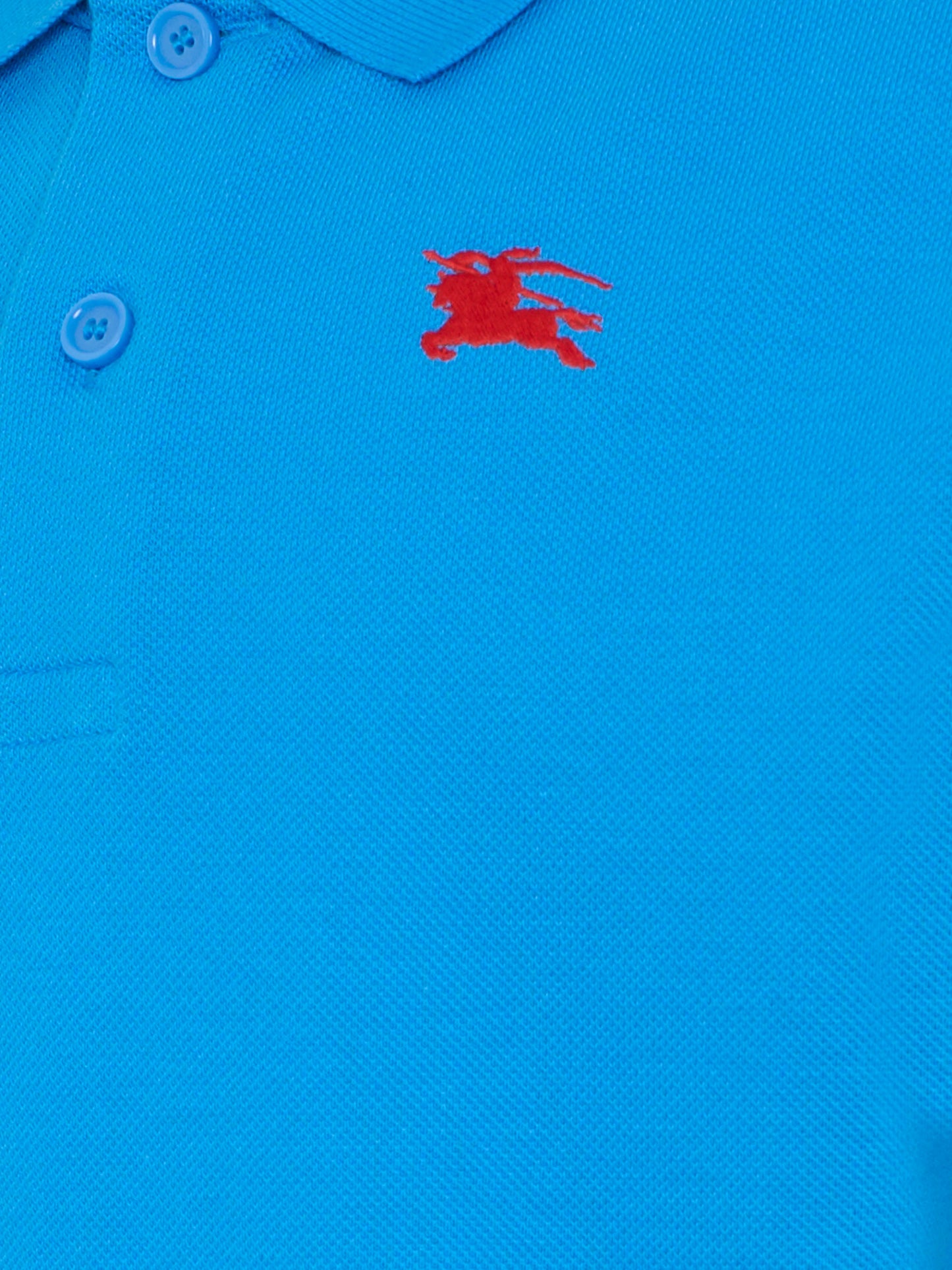 Polo azzurra per bambino con cavaliere equestre,Burberry Kids,8117872 C4138