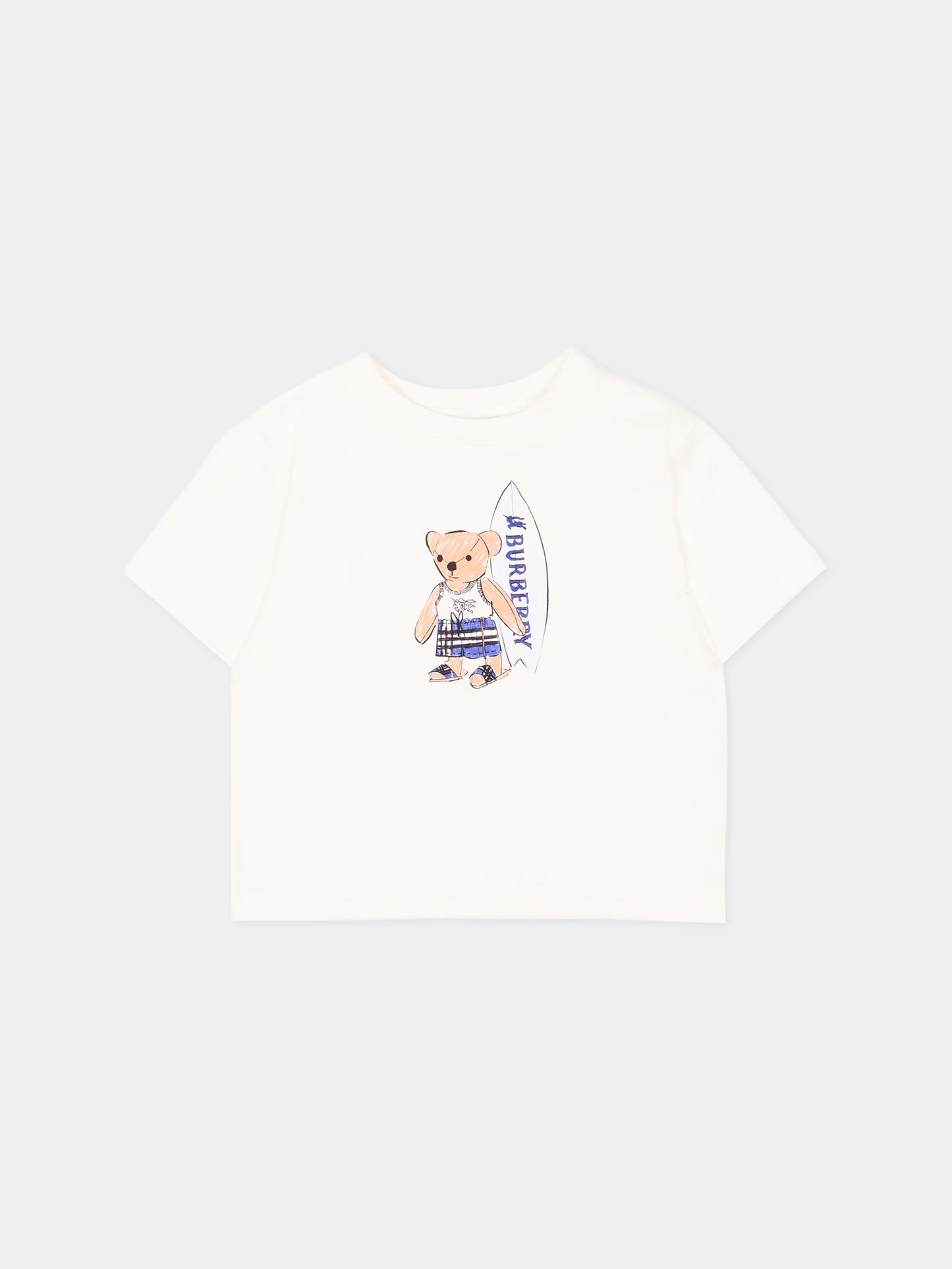 T-Shirt avorio  Thomas  per neonata,Burberry Kids,8121289 A2014