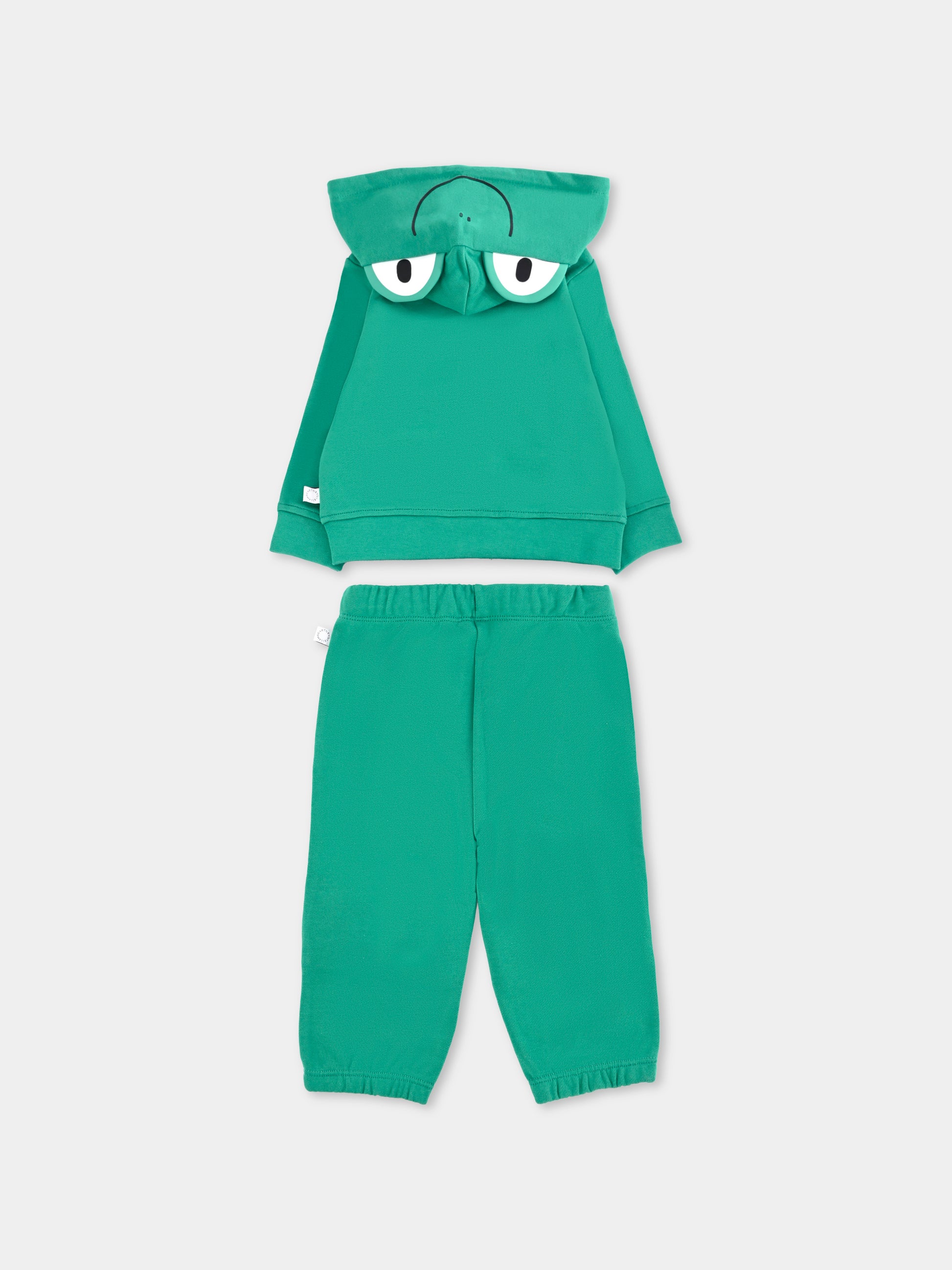 Completo verde per neonato con rana,Stella Mccartney Kids,TW3530 Z0499 752
