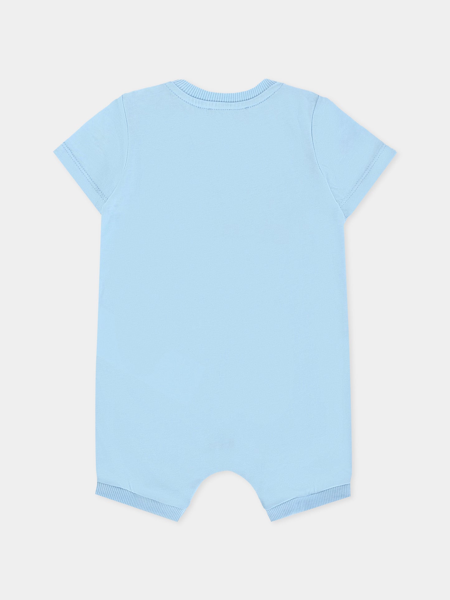 Pagliaccetto celeste per neonato con Teddy Bears,Moschino Kids,MRY022 LAA02 40304