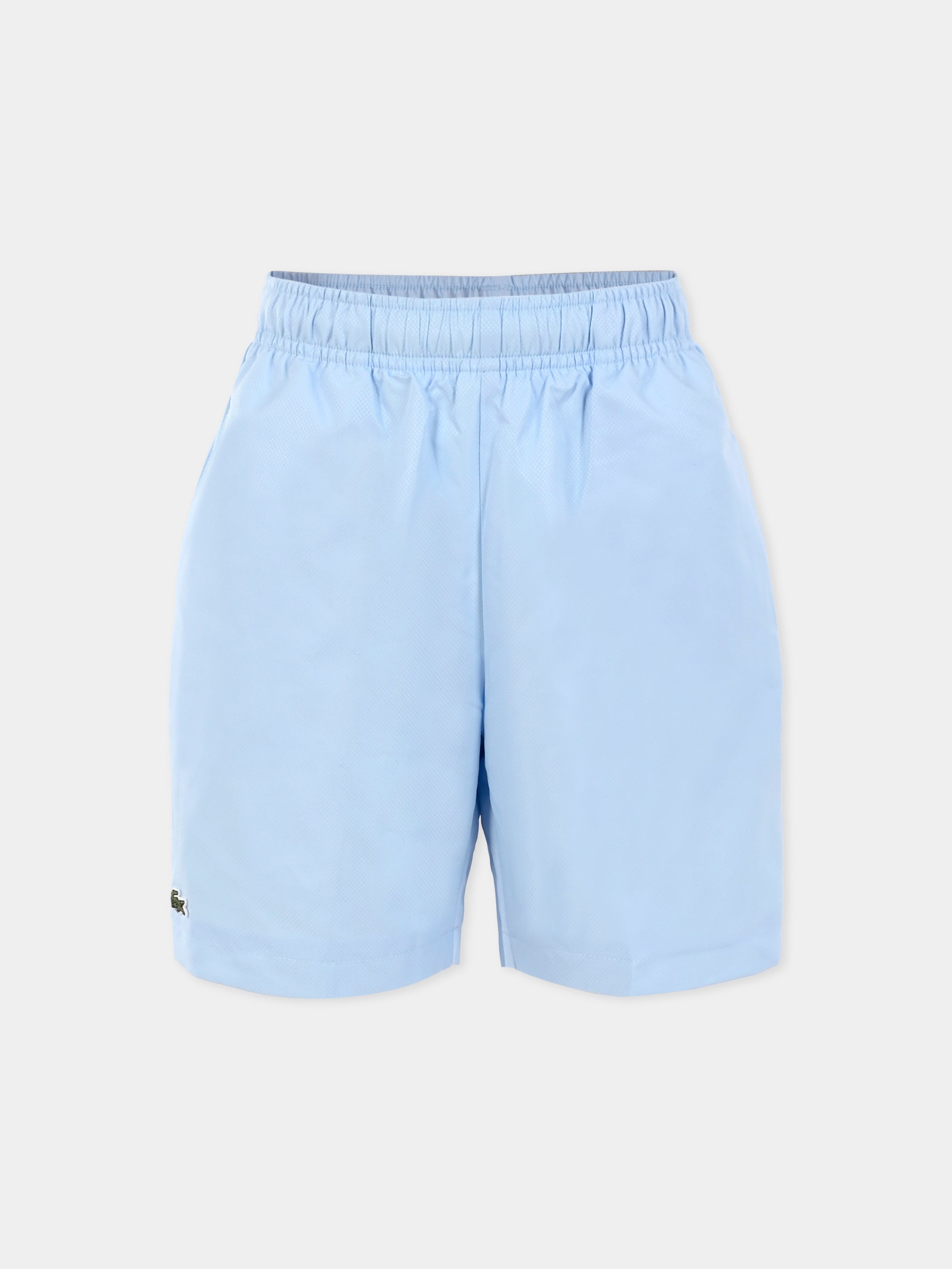 Shorts celesti per bambino con coccodrillo,Lacoste,GJ9820 T01