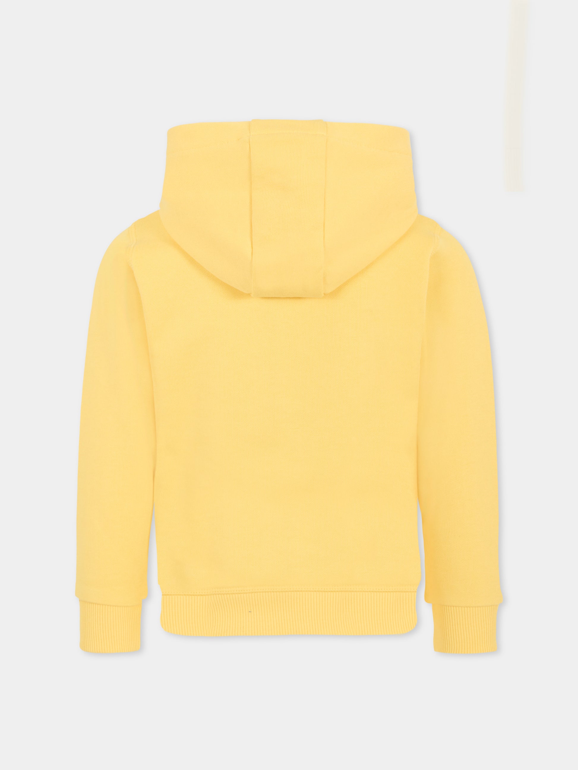 Felpa gialla per bambino con logo,Hugo,G00349 501