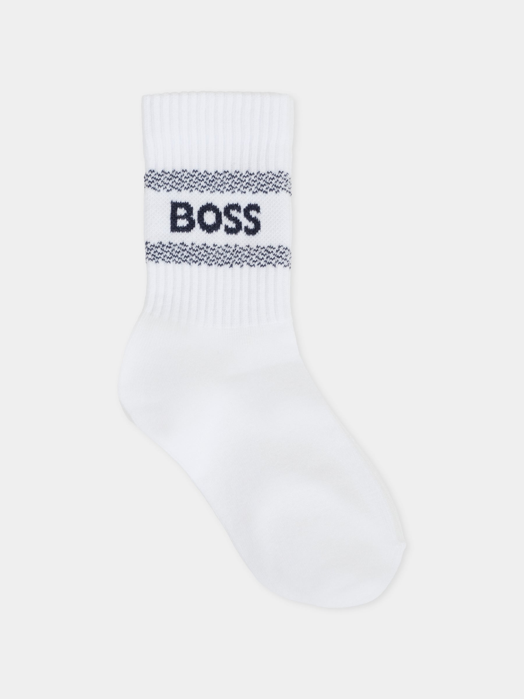Set calzini multicolor per bambino con logo,Boss,J51738 849