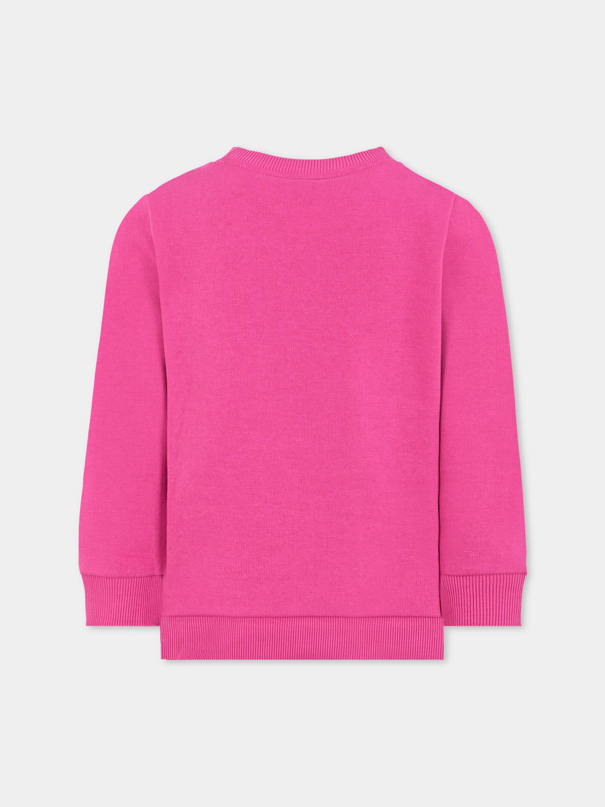 Felpa fucsia per bambina con coccodrillo,Lacoste,SJ5284 I1L