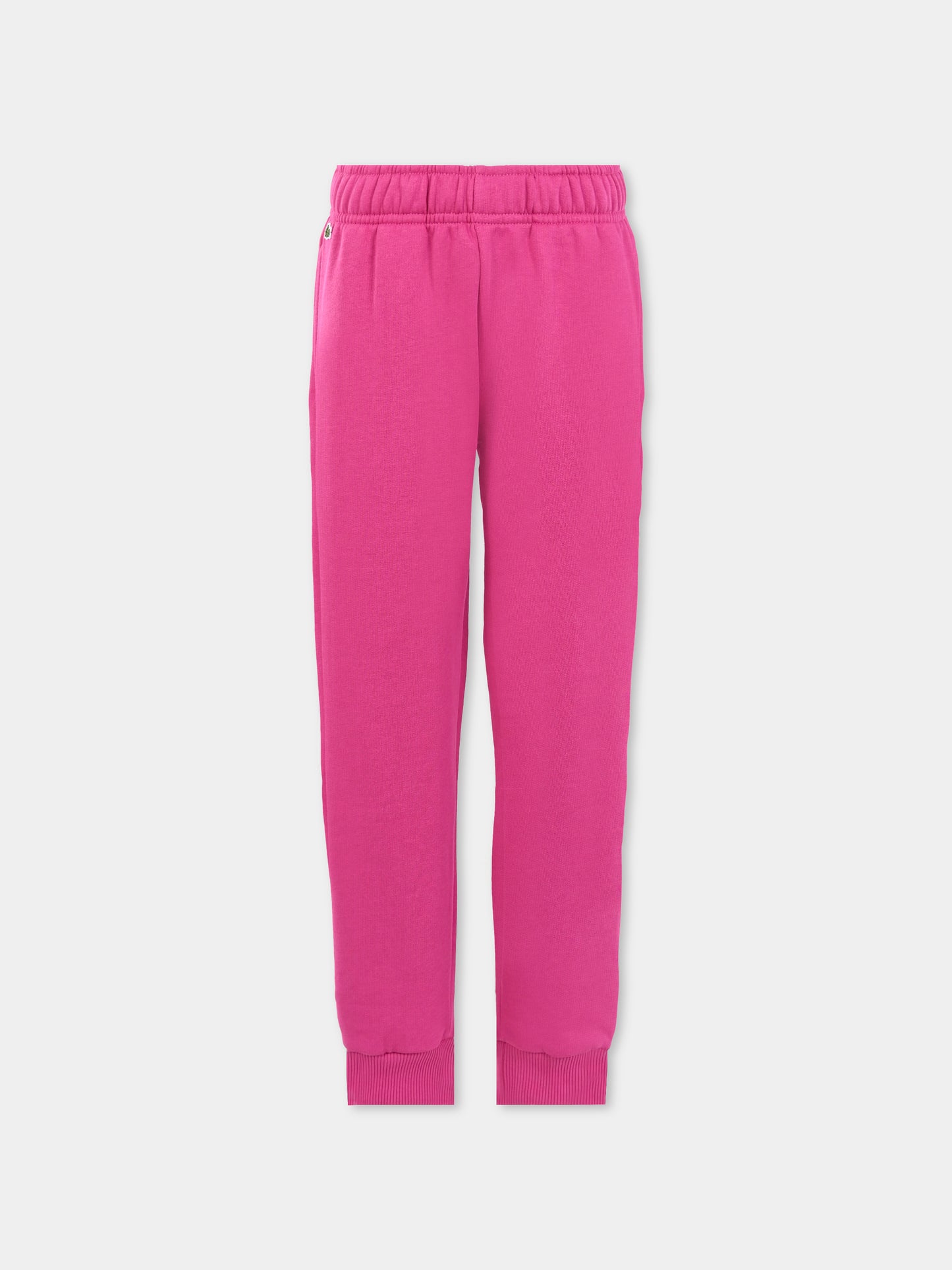 Pantaloni fucsia per bambina con coccodrillo,Lacoste,XJ9728 I1L