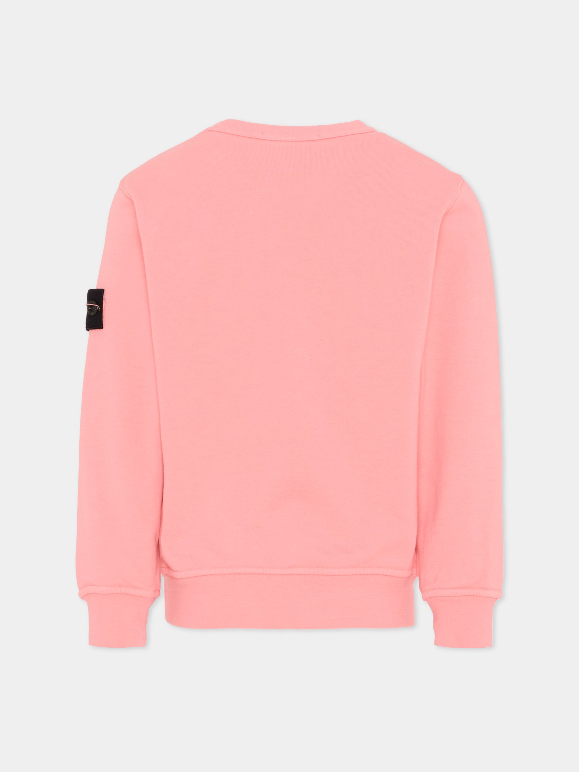 Felpa rosa per bambino con bussola,Stone Island Junior,L1S16 6100005 S0040 - V008D