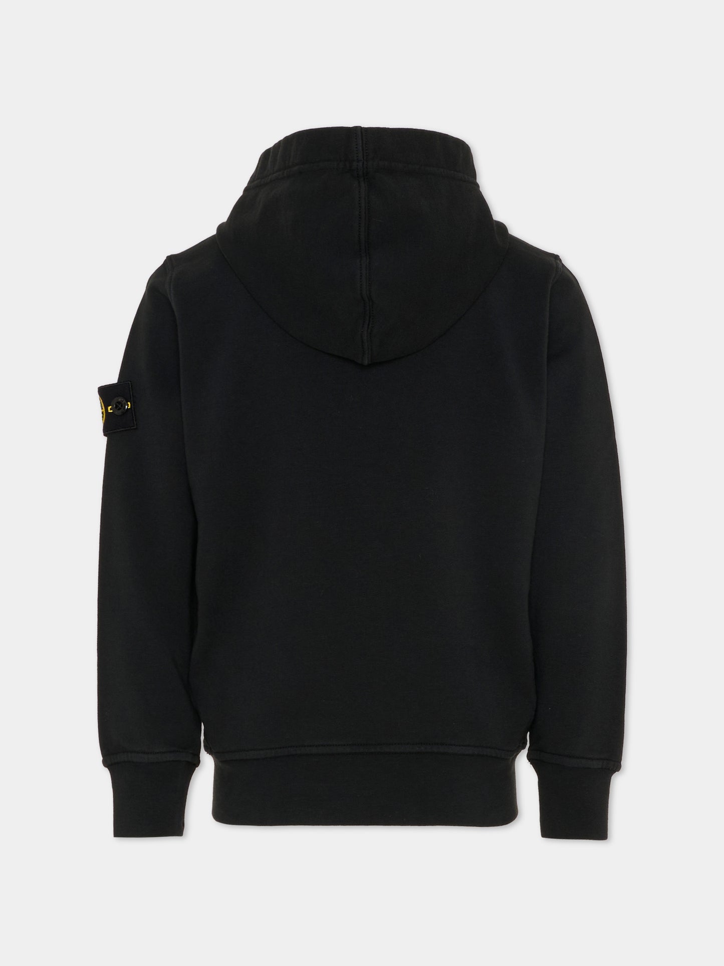 Felpa nera per bambini con bussola,Stone Island Junior,L1S16 6100004 S0040 - V0029