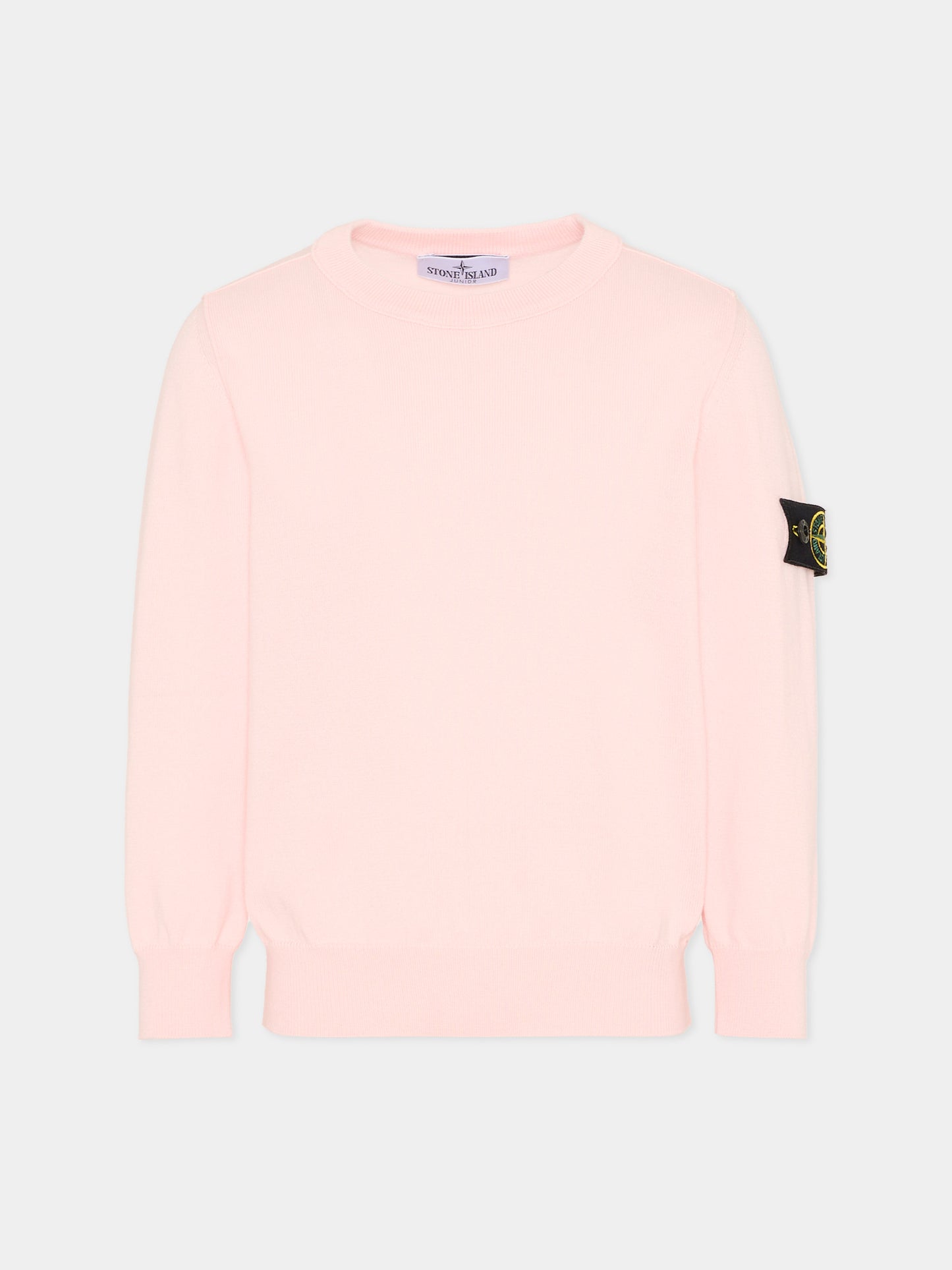 Maglione rosa per bambino con bussola,Stone Island Junior,L1S16 5100001 S00B2 - V0080