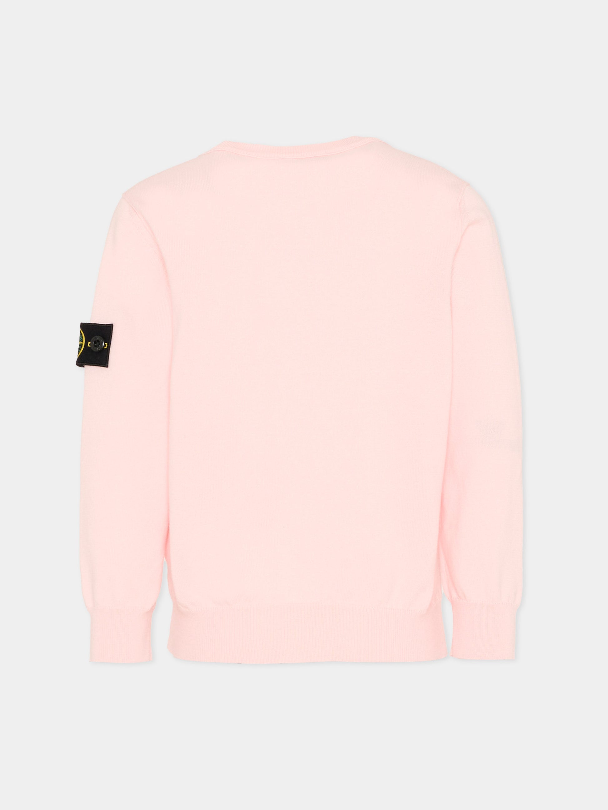 Maglione rosa per bambino con bussola,Stone Island Junior,L1S16 5100001 S00B2 - V0080