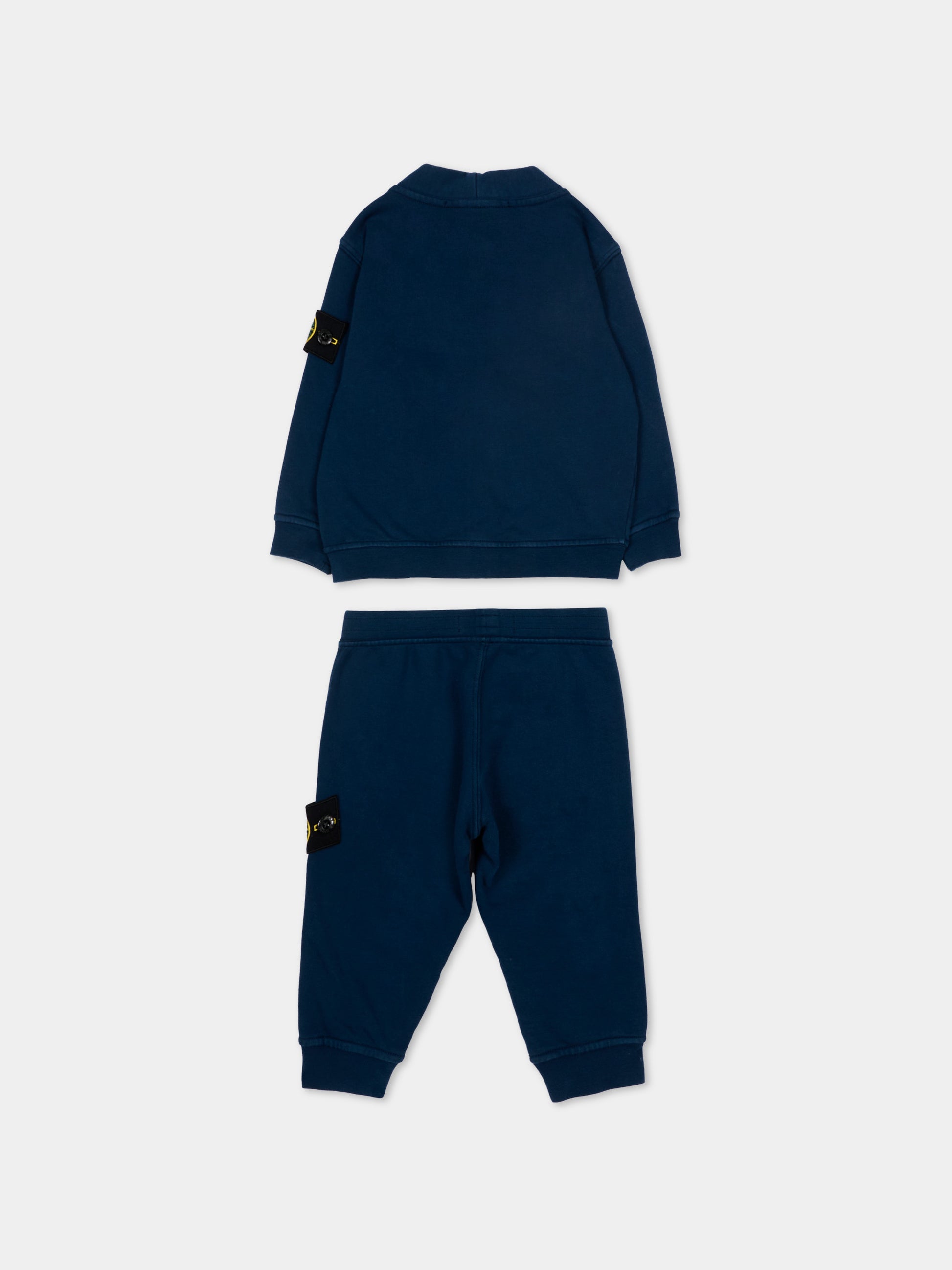 Completo sportivo blu per neonati con coperta,Stone Island Junior,L1S16 M200001 S0917 - V0020