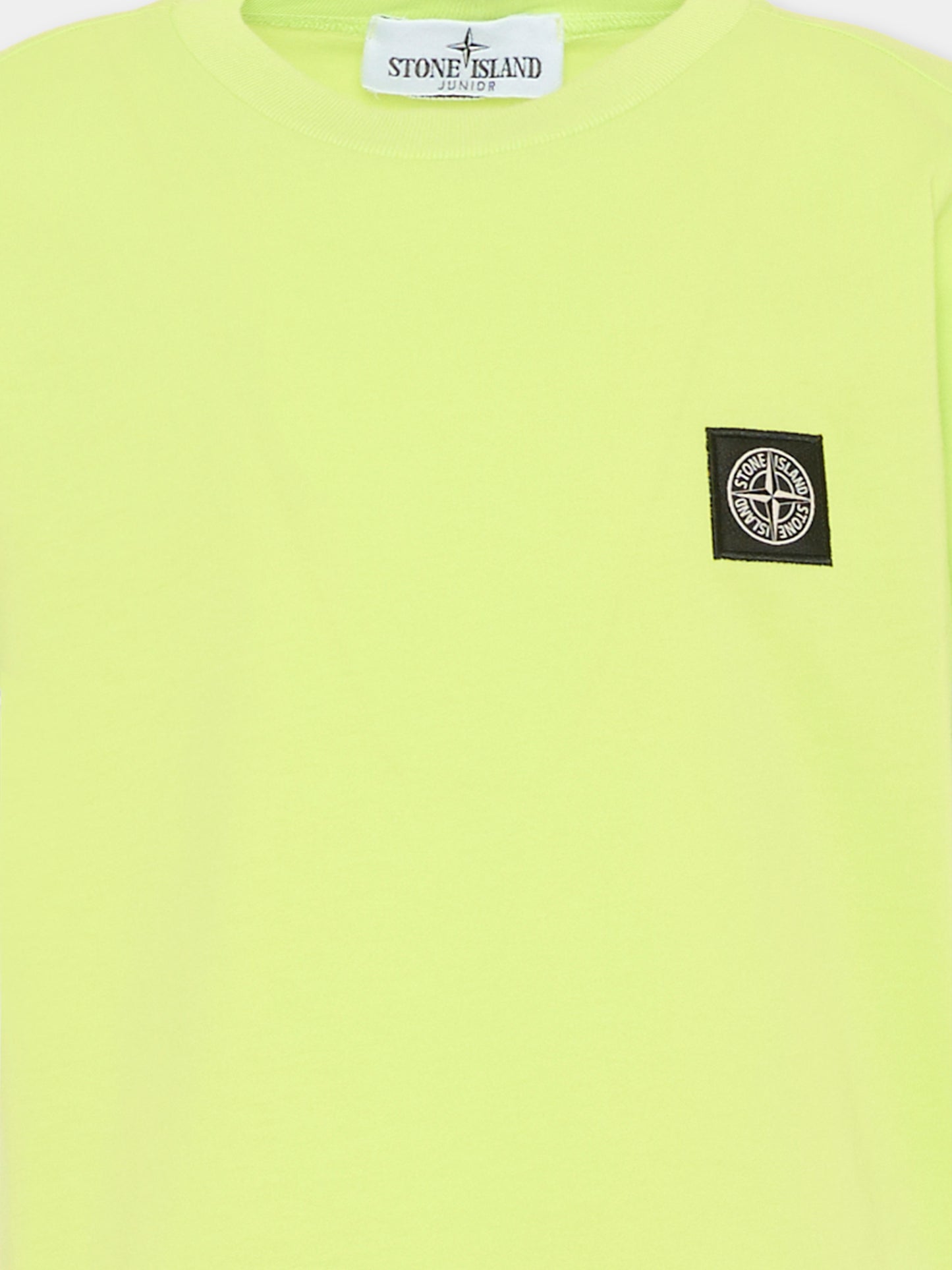 T-Shirt verde per bambino con logo patch,Stone Island Junior,L1S16 2100002 S0047 - V005F