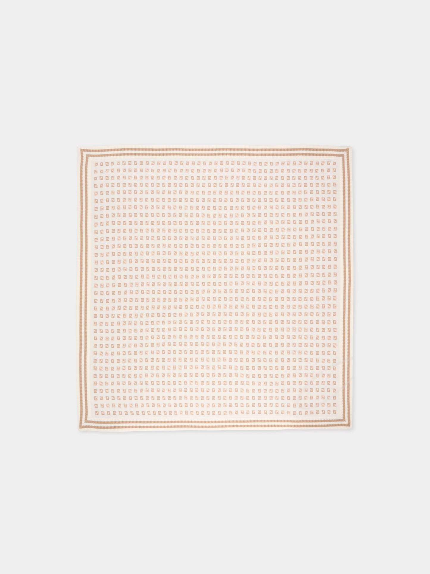 Coperta avorio per neonati con FF,Fendi Kids,BUJ325 AYMY F1PCP