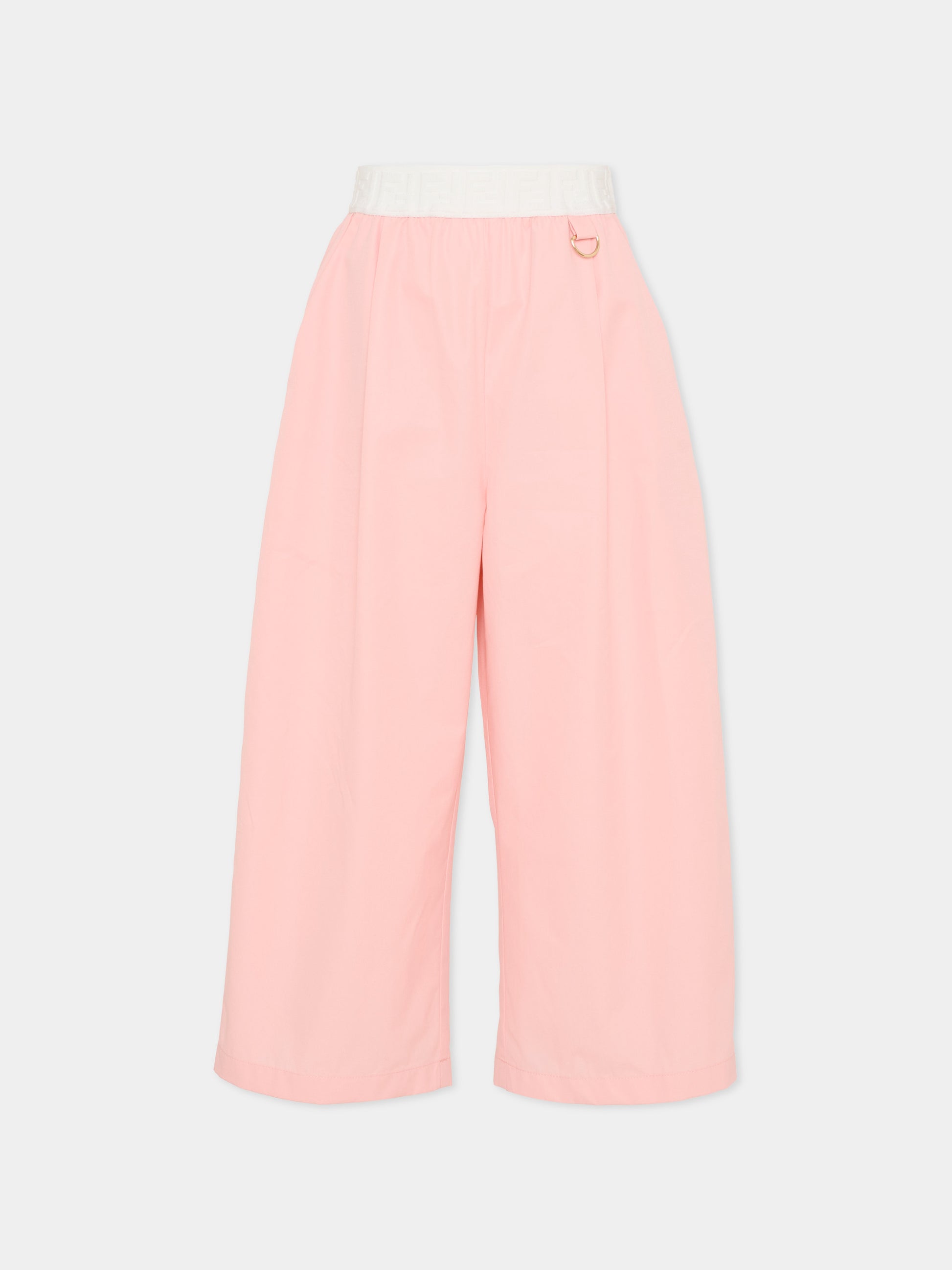 Shorts rosa per bambina con Baguette,Fendi Kids,JFF394 AEXZ F1UL9