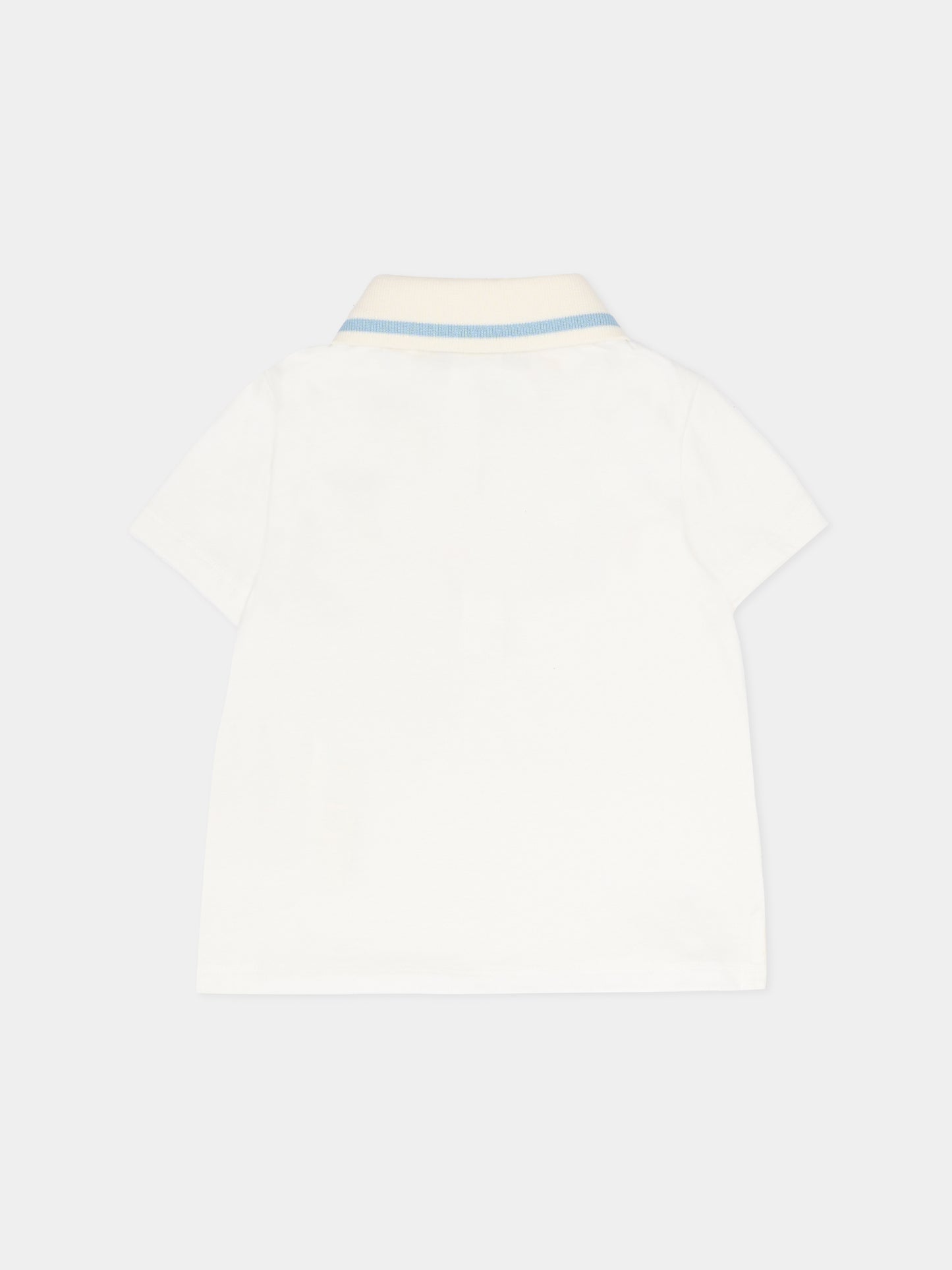 Polo avorio per neonato con FF,Fendi Kids,BMI268 7AJ F0TU9