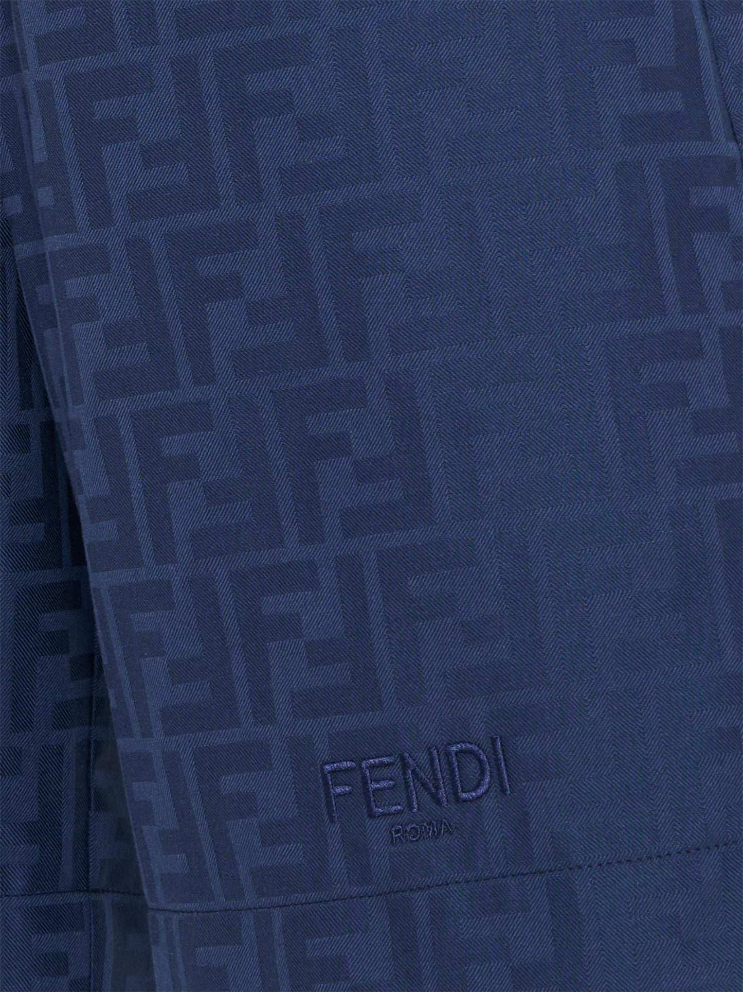 Shorts blu per bambino con FF,Fendi Kids,JMF550 AS64 F1I11