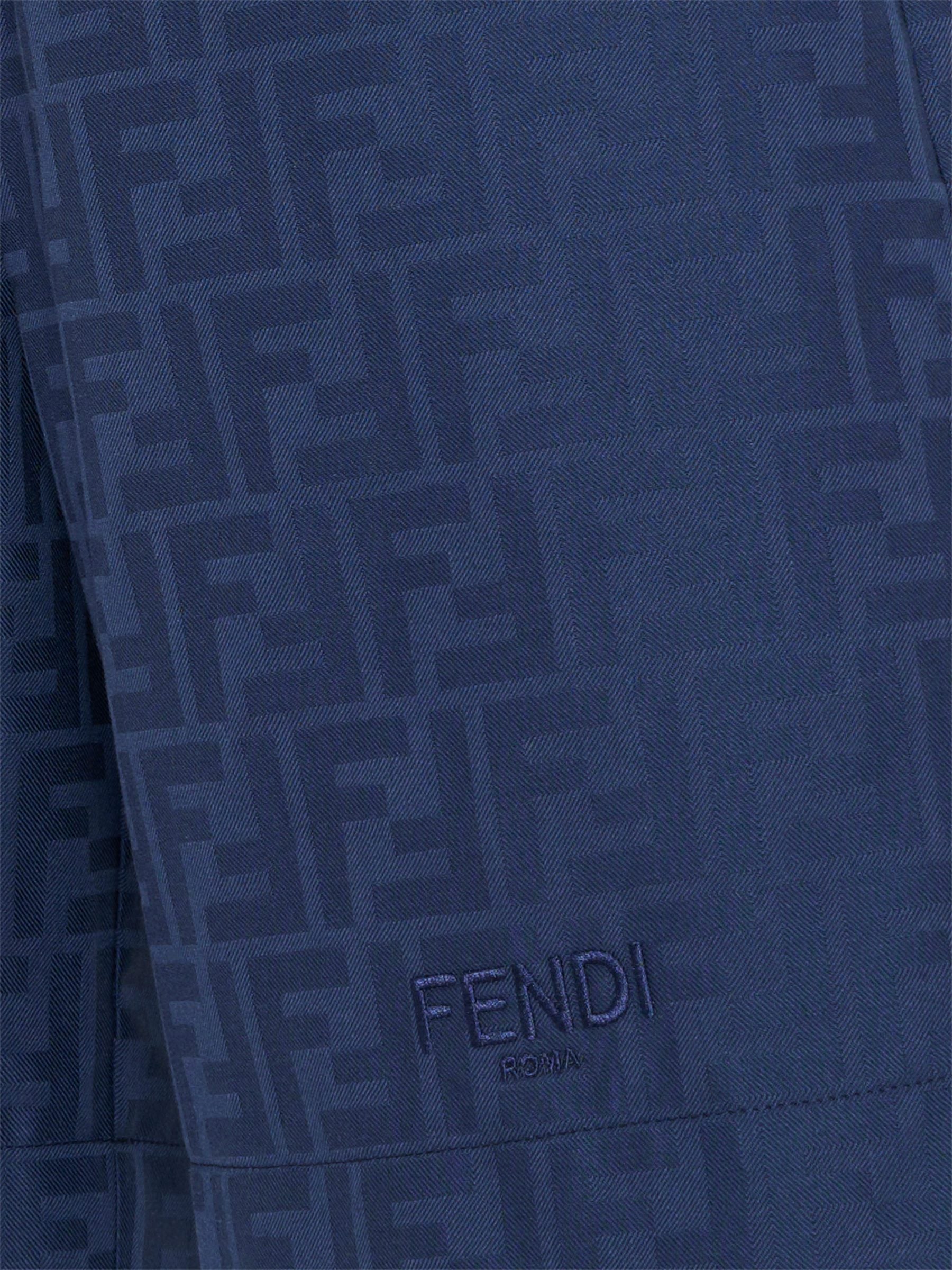 Shorts blu per bambino con FF,Fendi Kids,JMF550 AS64 F1I11