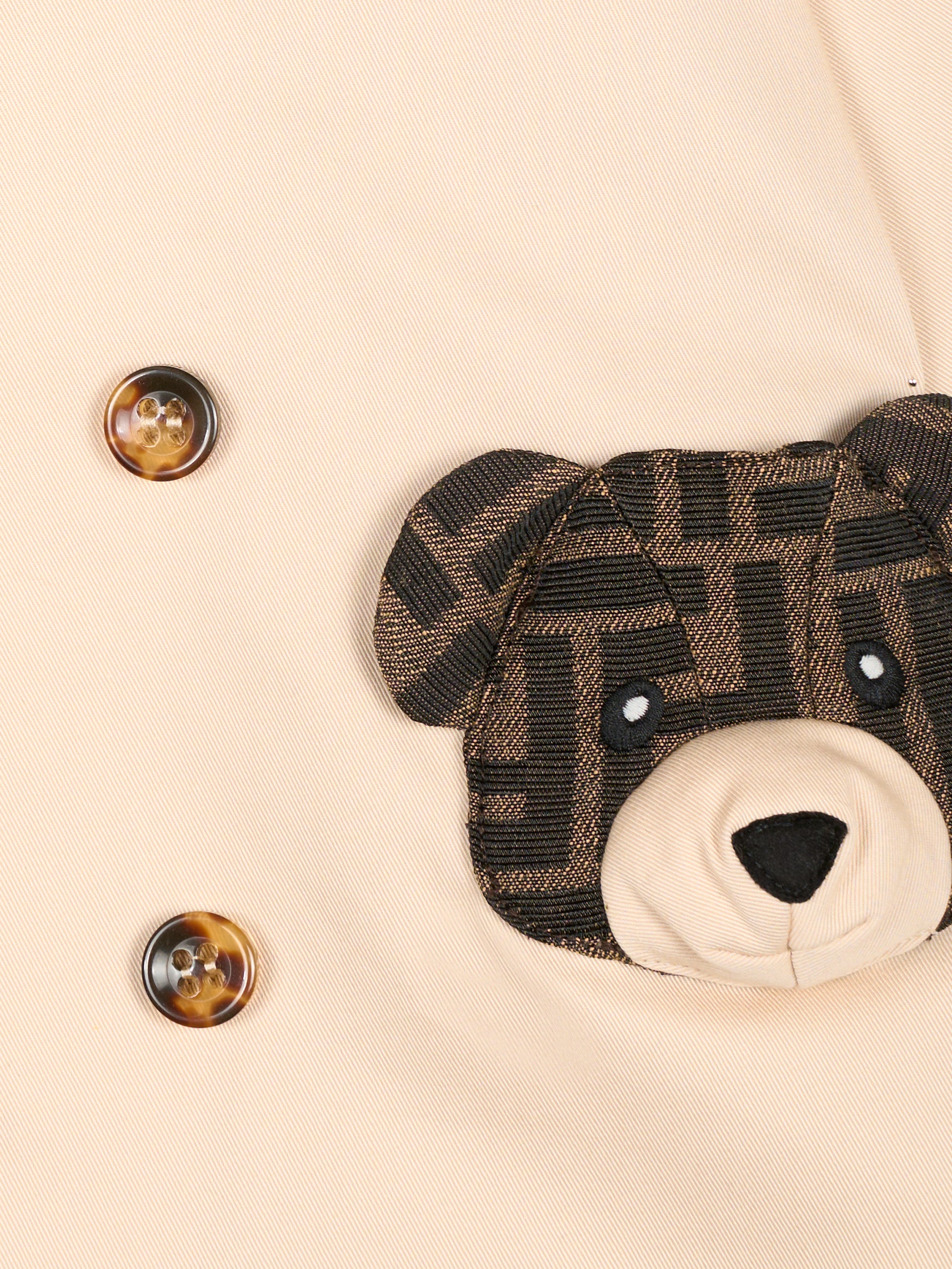 Trench beige per neonati con Fendi Bear,Fendi Kids,BUA117 AS5Y F1P2N