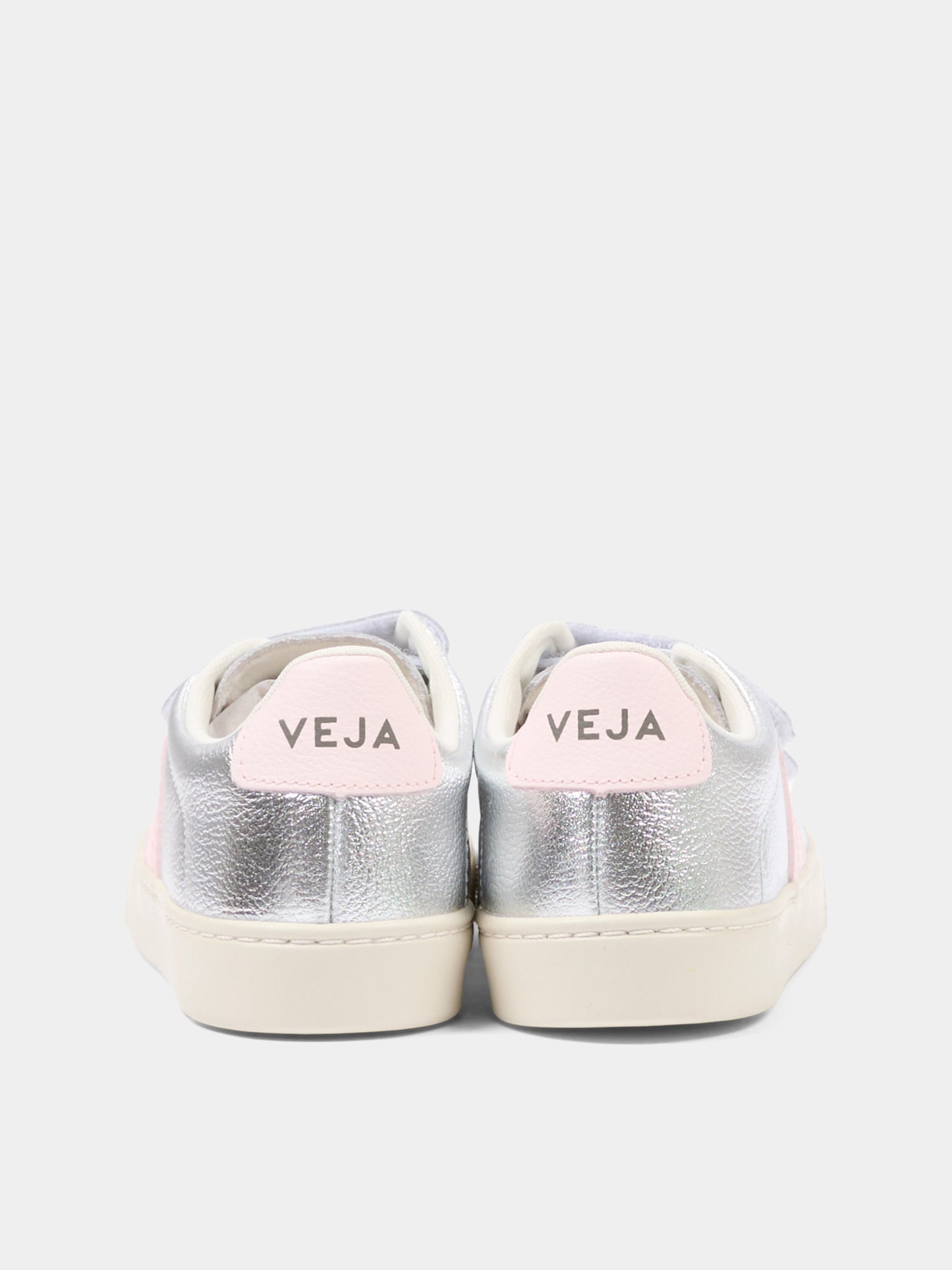 Sneakers basse argento per bambina con logo,Veja,SV0521493C