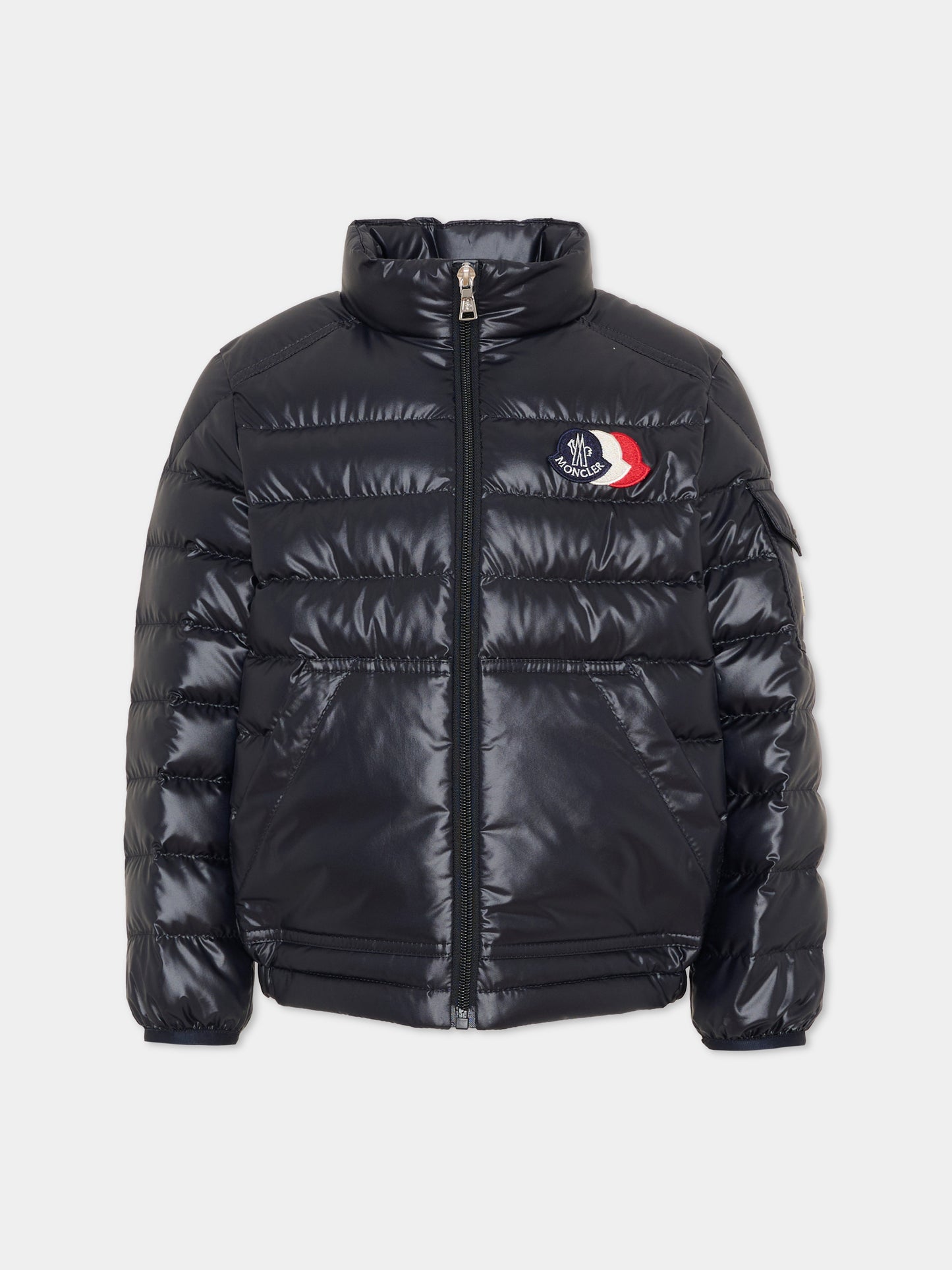 Piumino Bengi blu per bambini con logo,Moncler Kids,L1954 1A00006 597YX 778