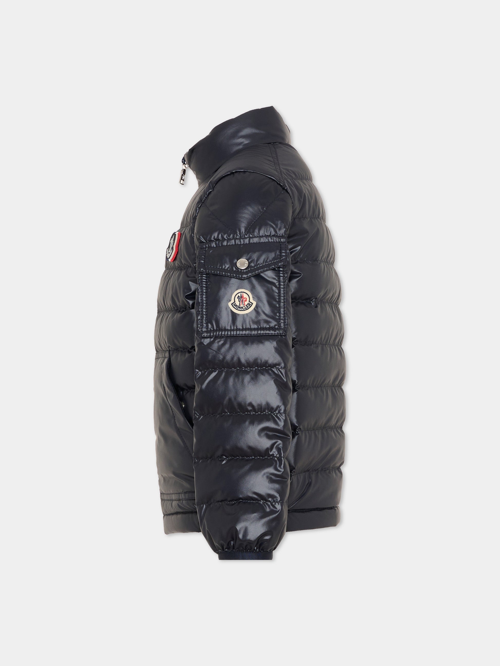 Piumino Bengi blu per bambini con logo,Moncler Kids,L1954 1A00006 597YX 778