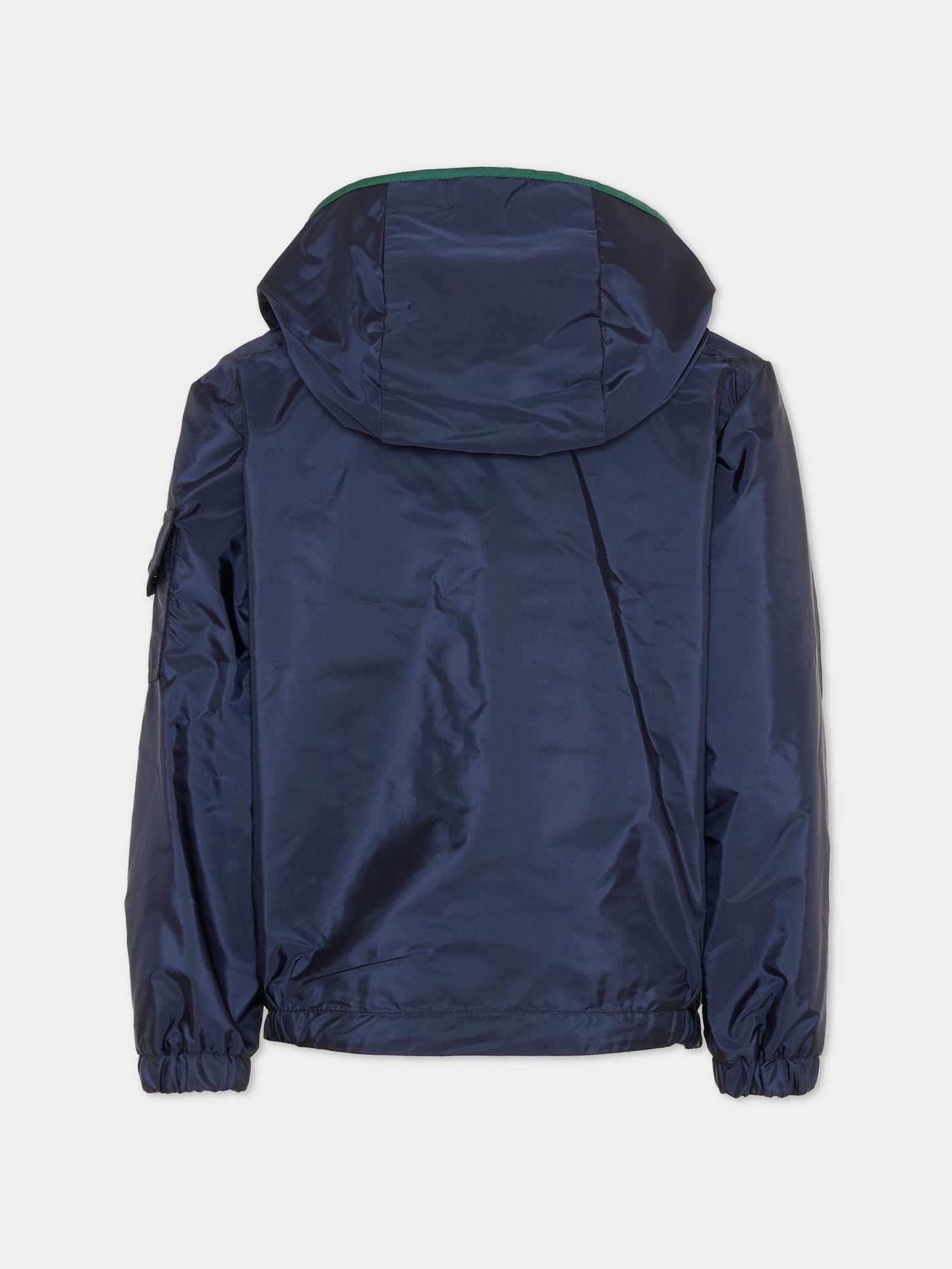 Giacca a vento Banu blu per bambino con logo,Moncler Kids,L1954 1A00010 539ZD 742