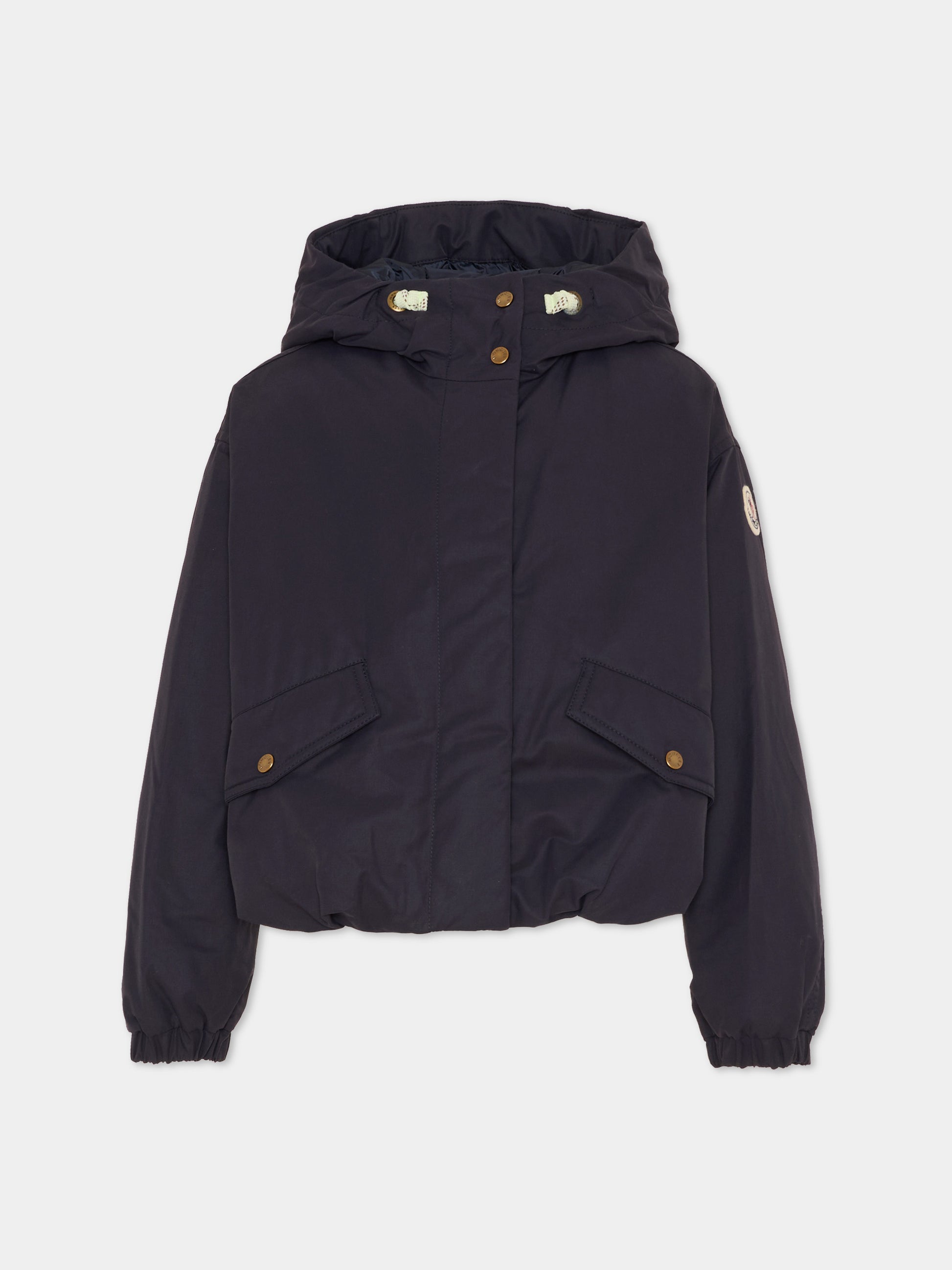 Giubbotto Eucalyptus blu per bambina con logo,Moncler Kids,L1954 1A00026 54ARP 742