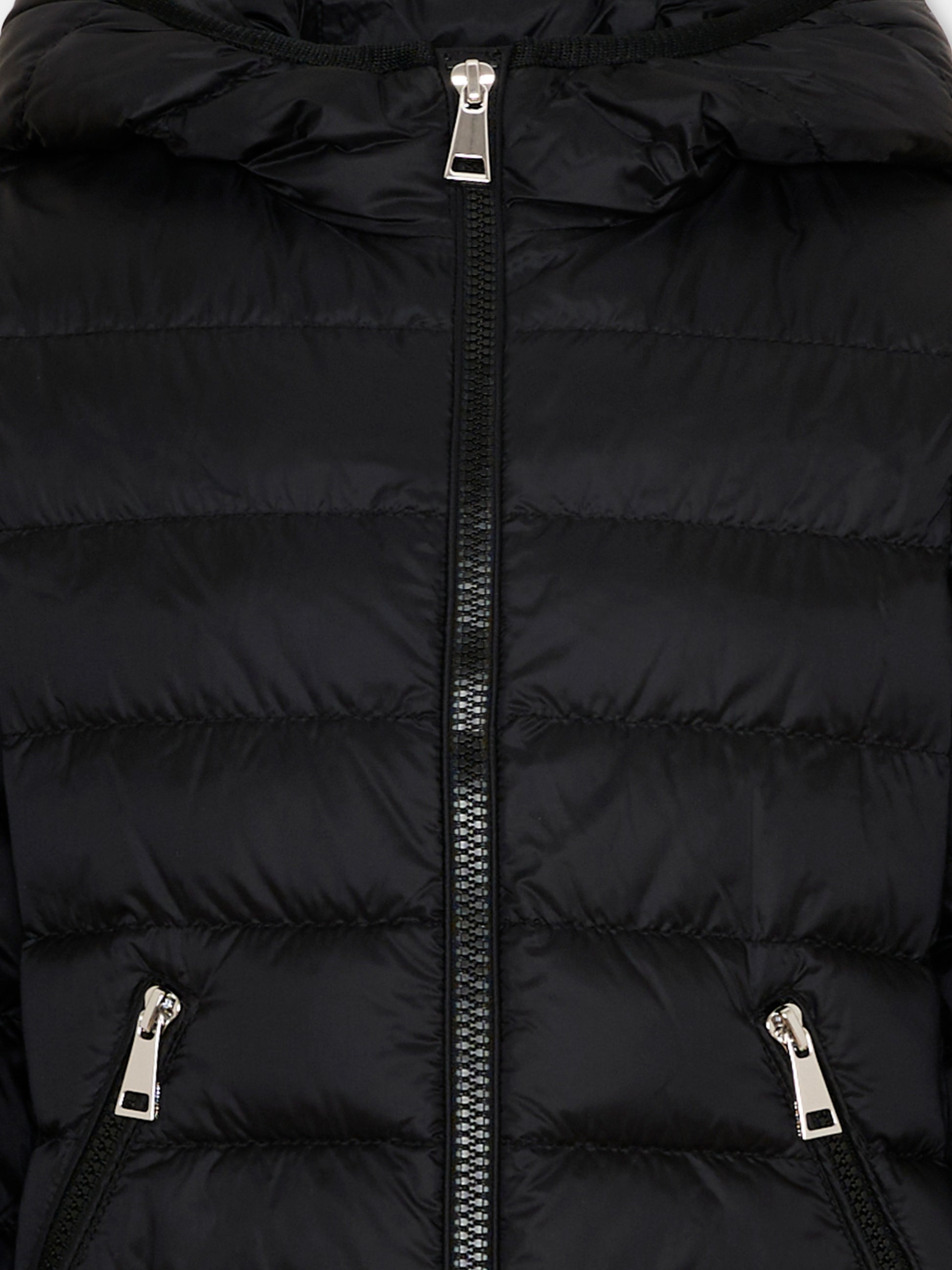 Piumino Gles nero per bambina con logo,Moncler Kids,L1954 1A00031 597YF 999