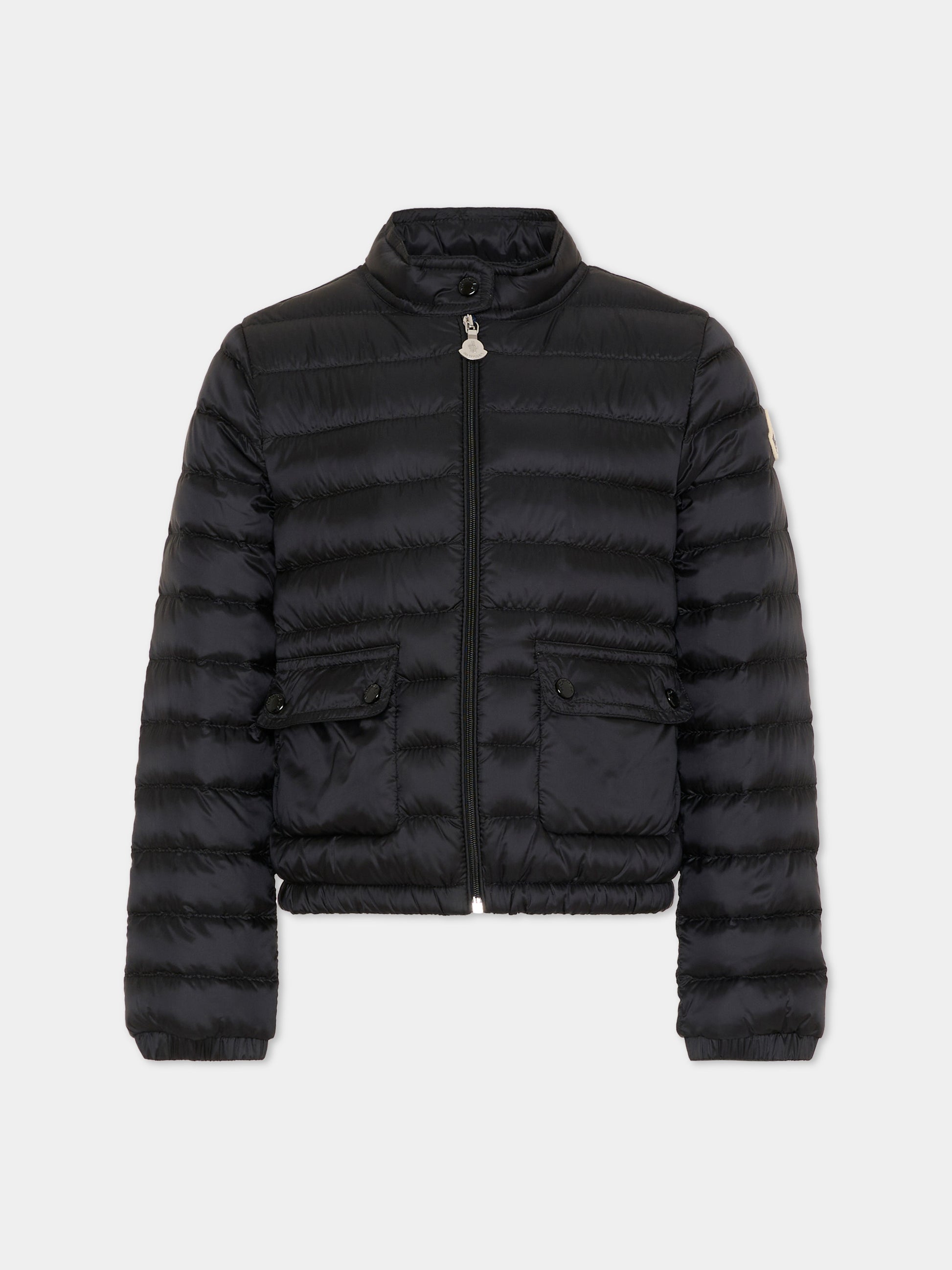 Piumino Lans nero per bambina con logo,Moncler Kids,L1954 1A00032 597YF 999