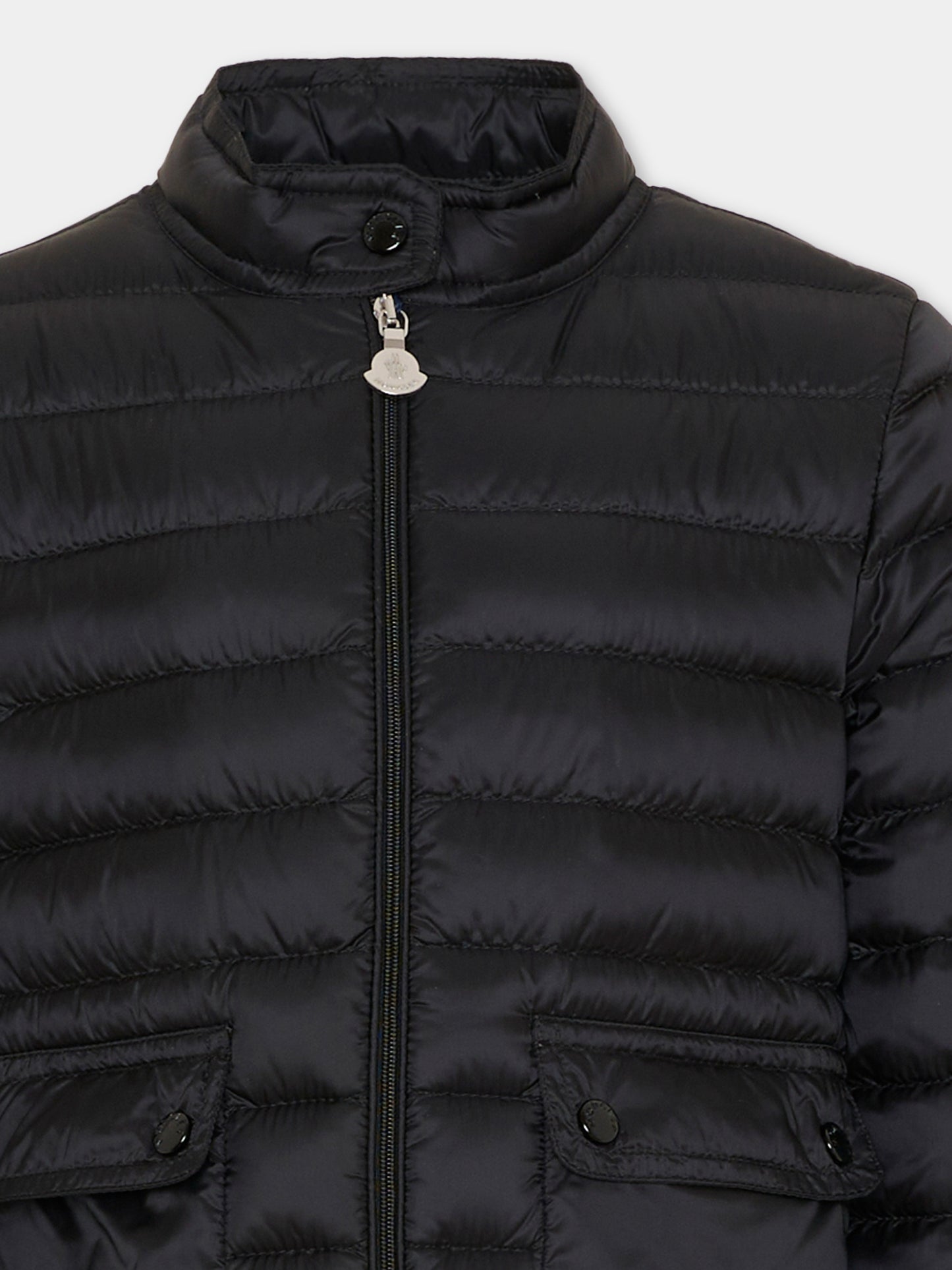 Piumino Lans nero per bambina con logo,Moncler Kids,L1954 1A00032 597YF 999