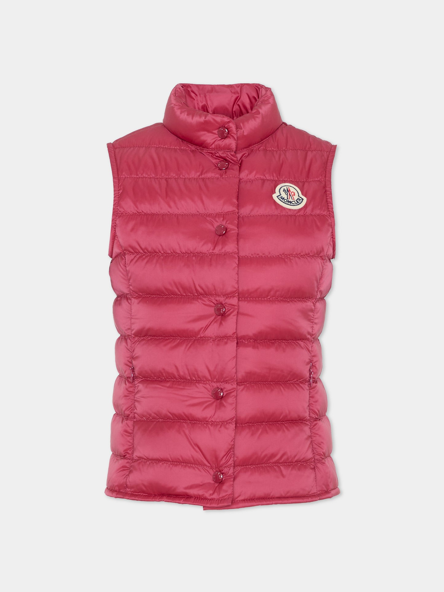 Gilet Liane bordeaux per bambina con logo,Moncler Kids,L1954 1A00033 597YF 566