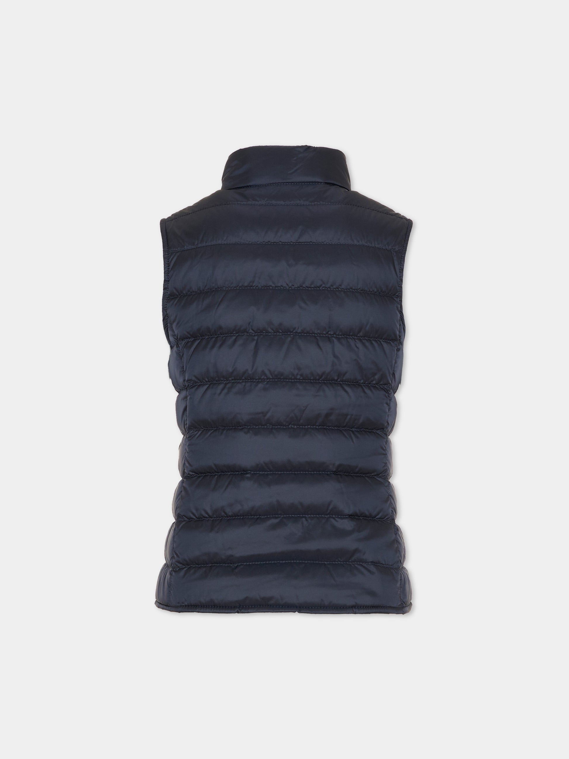 Gilet Liane blu per bambina con logo,Moncler Kids,L1954 1A00033 597YF 778