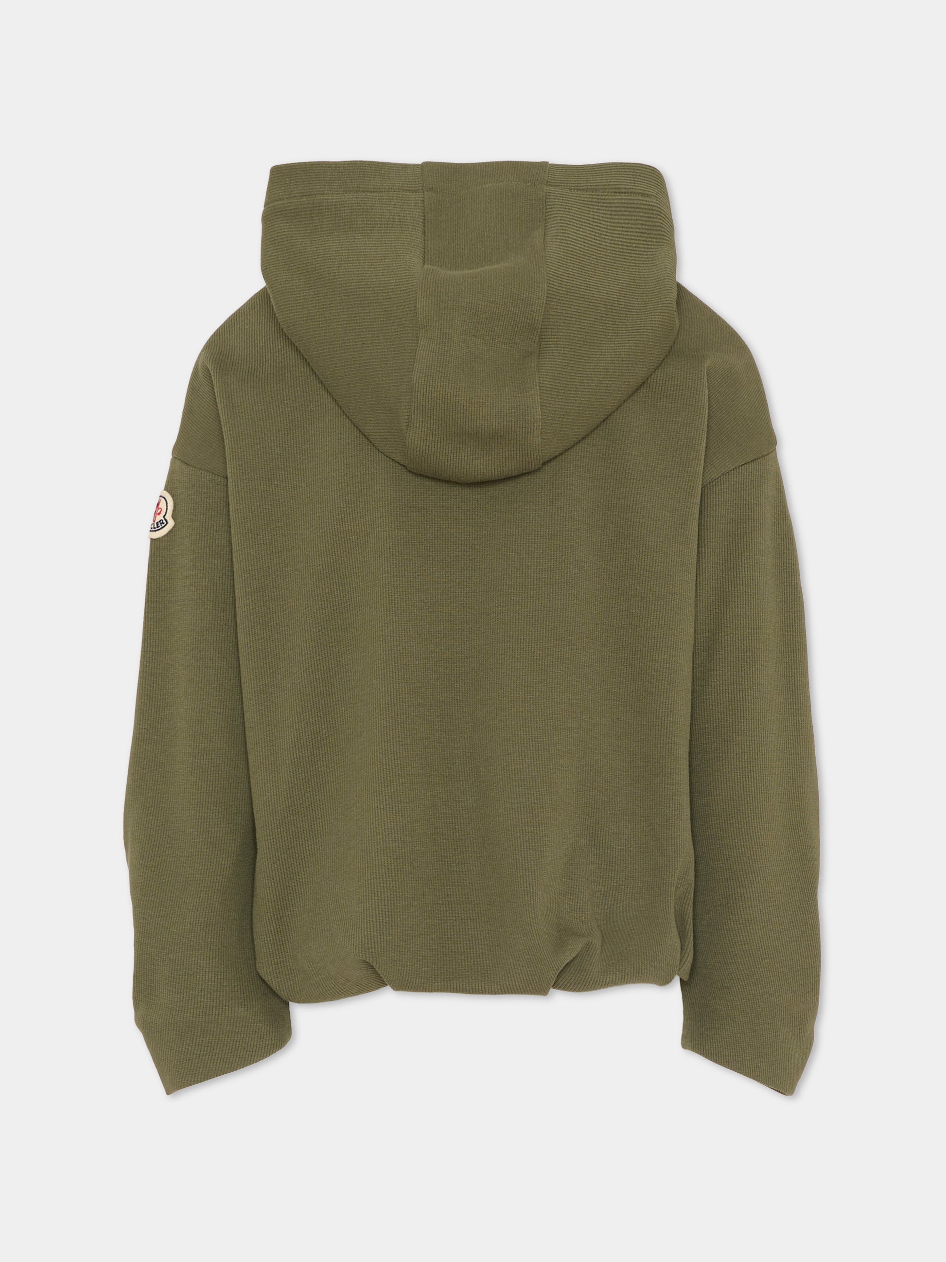 Felpa verde per bambina con logo,Moncler Kids,L1954 8G00006 89AHP 825