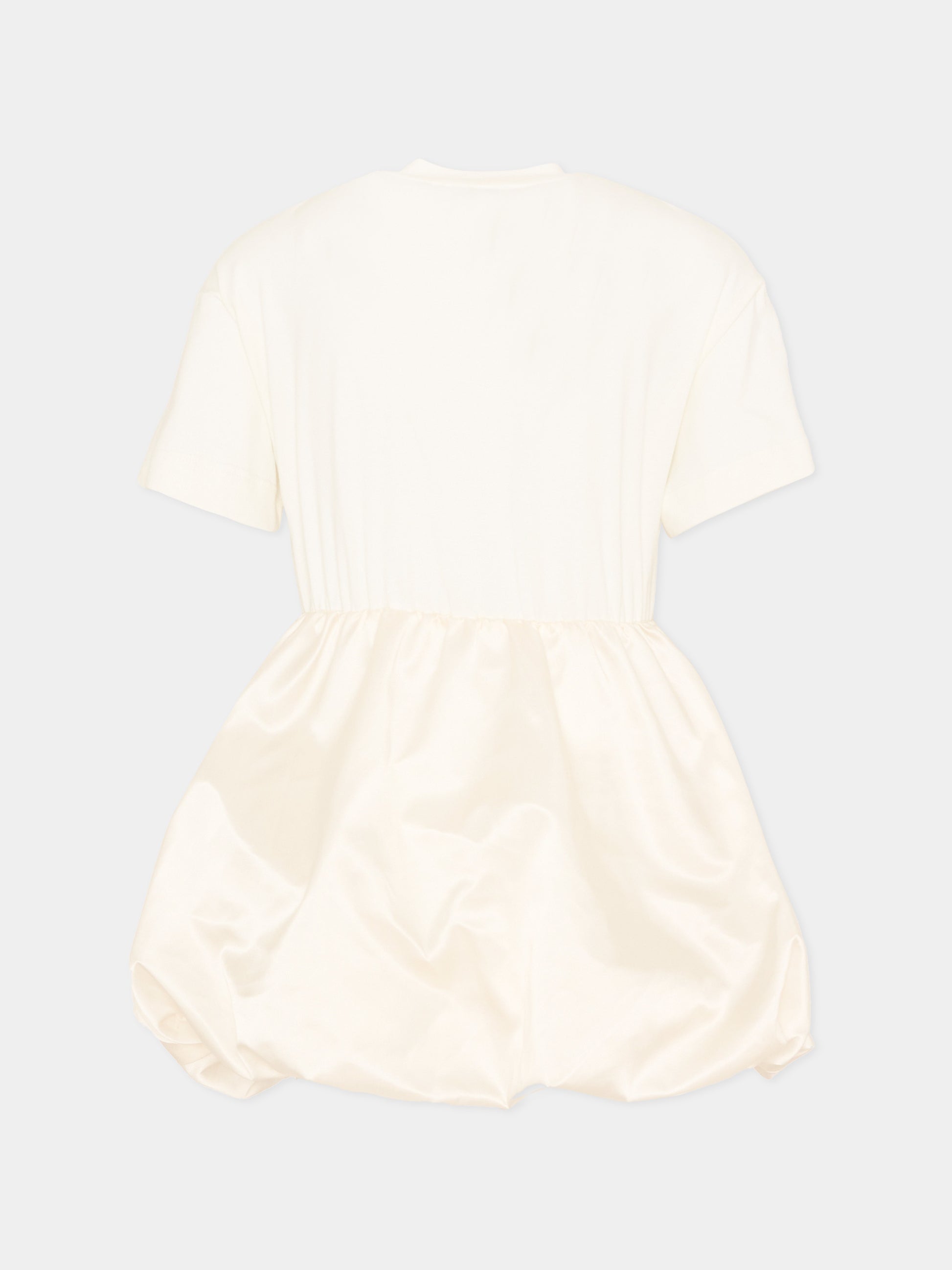 Abito elegante avorio per bambina con fiocco,Pinko,KFAB040.0.JE017.0000