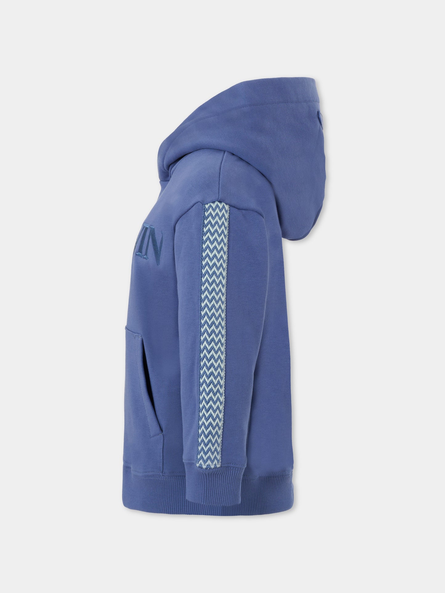 Felpa blu per bambino con logo,Lanvin Petite,N30224 80W