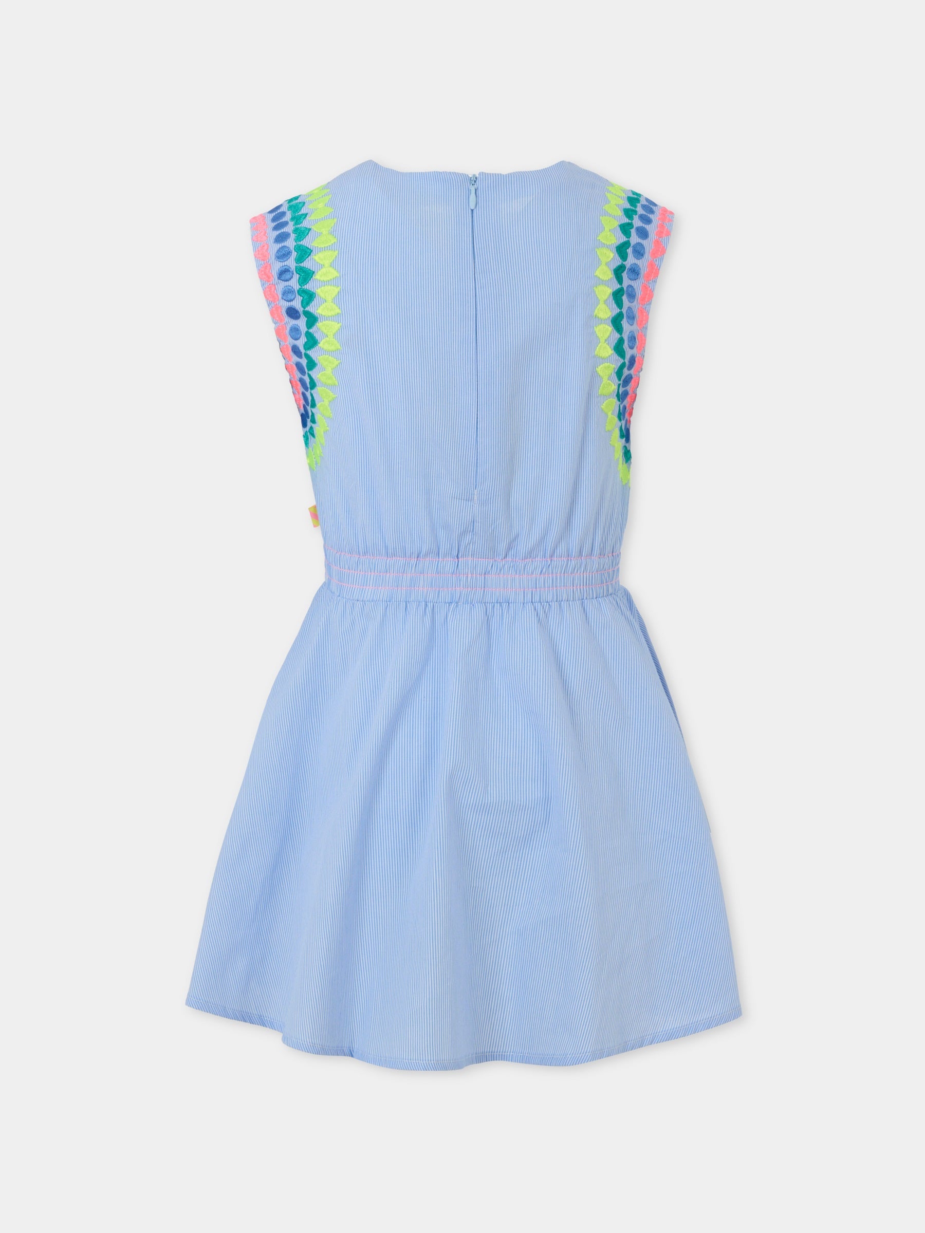 Vestito blu per bambina con ricami,Billieblush,U20960 76F