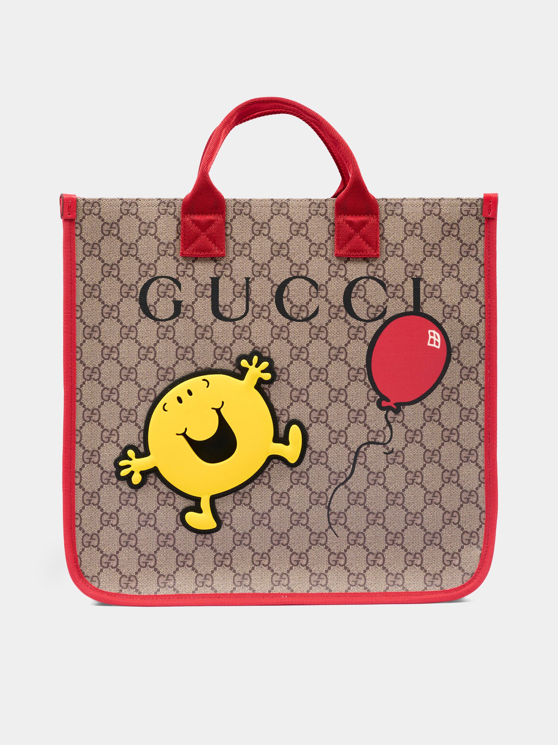 Borsa beige per bambina con Mr. Happy,Gucci Kids,859795 FAFPA 9855