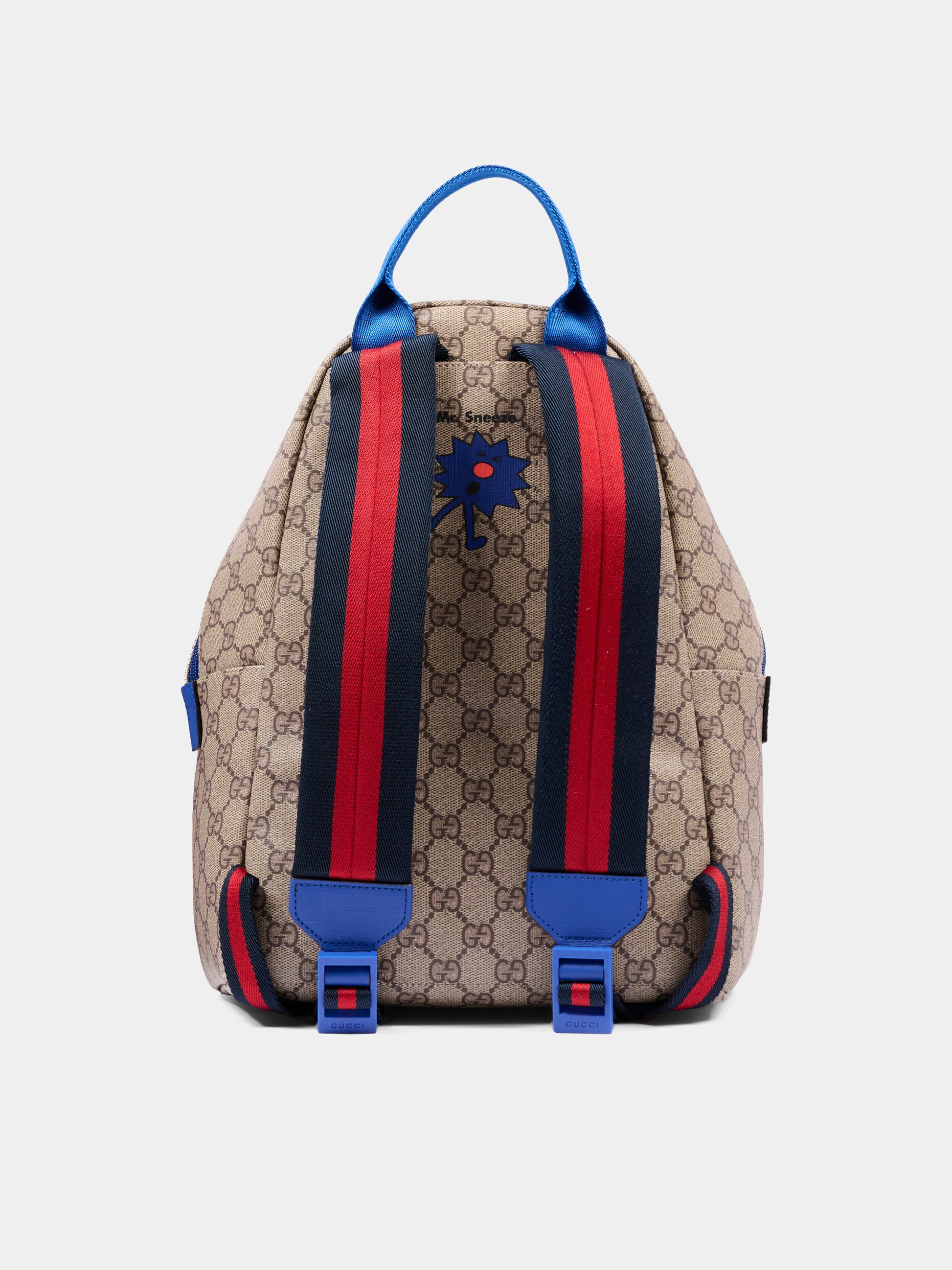 Zaino beige per bambini con Mr. Sneeze,Gucci Kids,851222 FAFO8 9857
