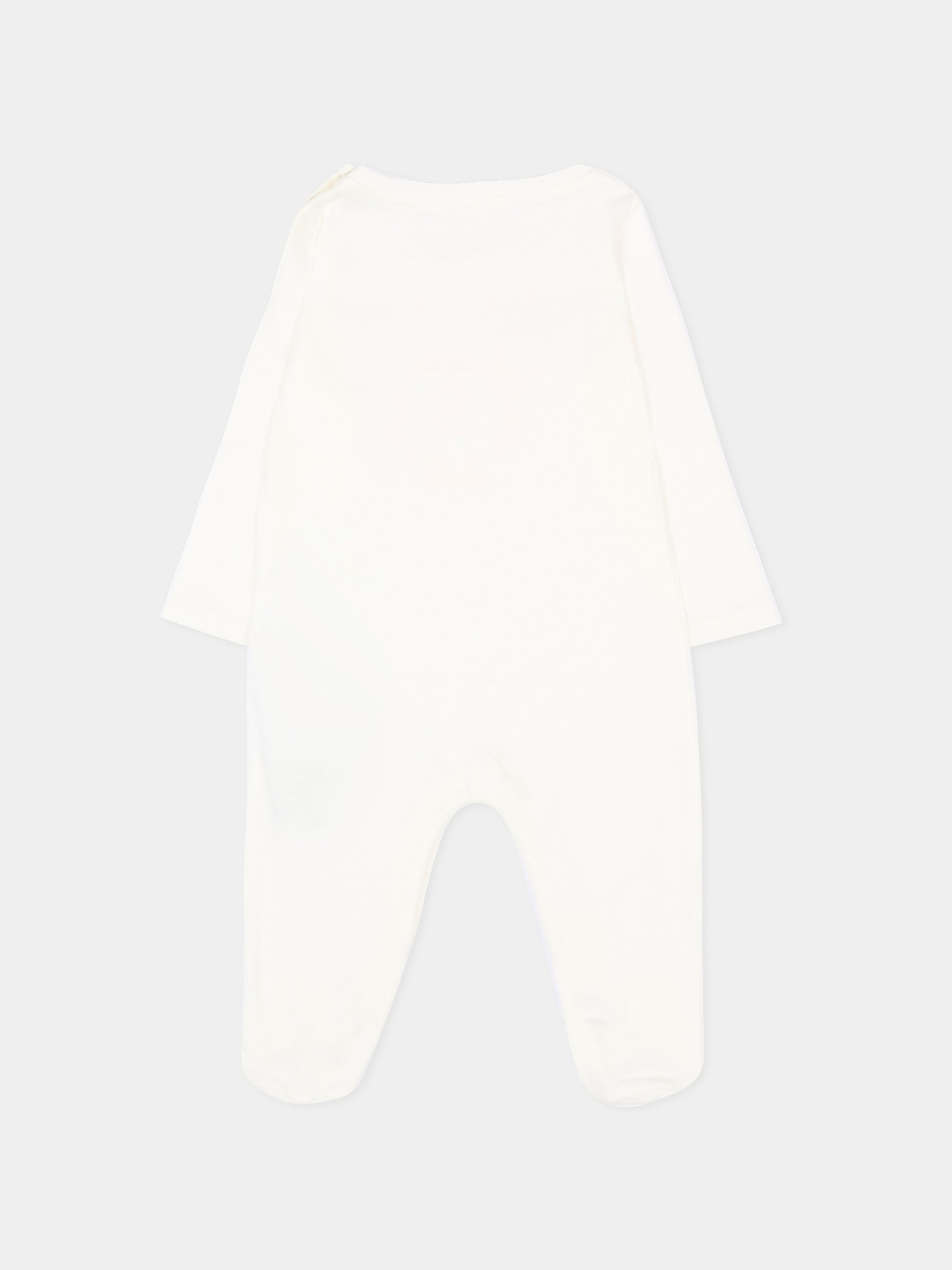 Tutina bianca per neonata con stampa party,Gucci Kids,855549 XJHPJ 9214