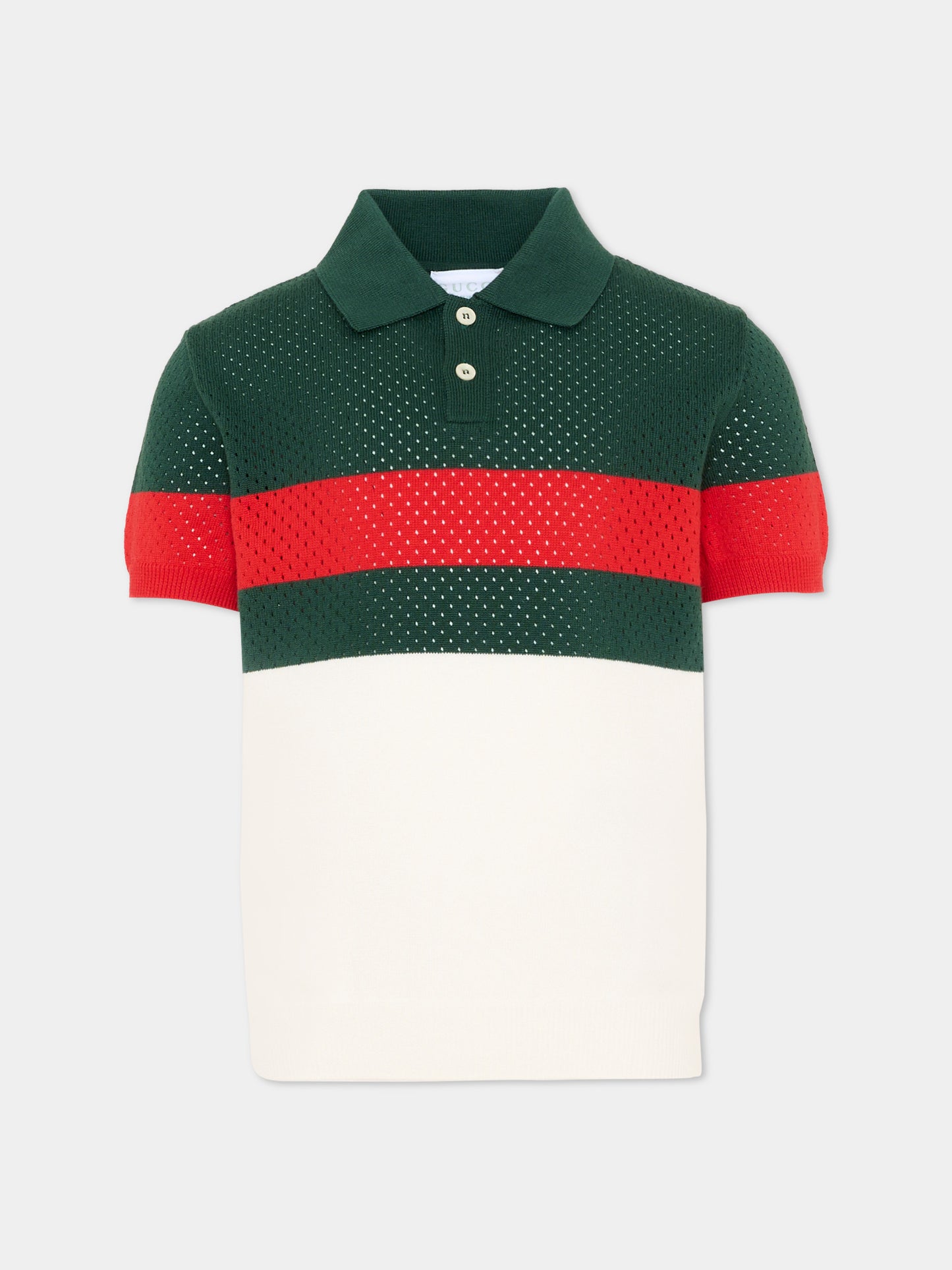 Polo multicolor per bambino a righe