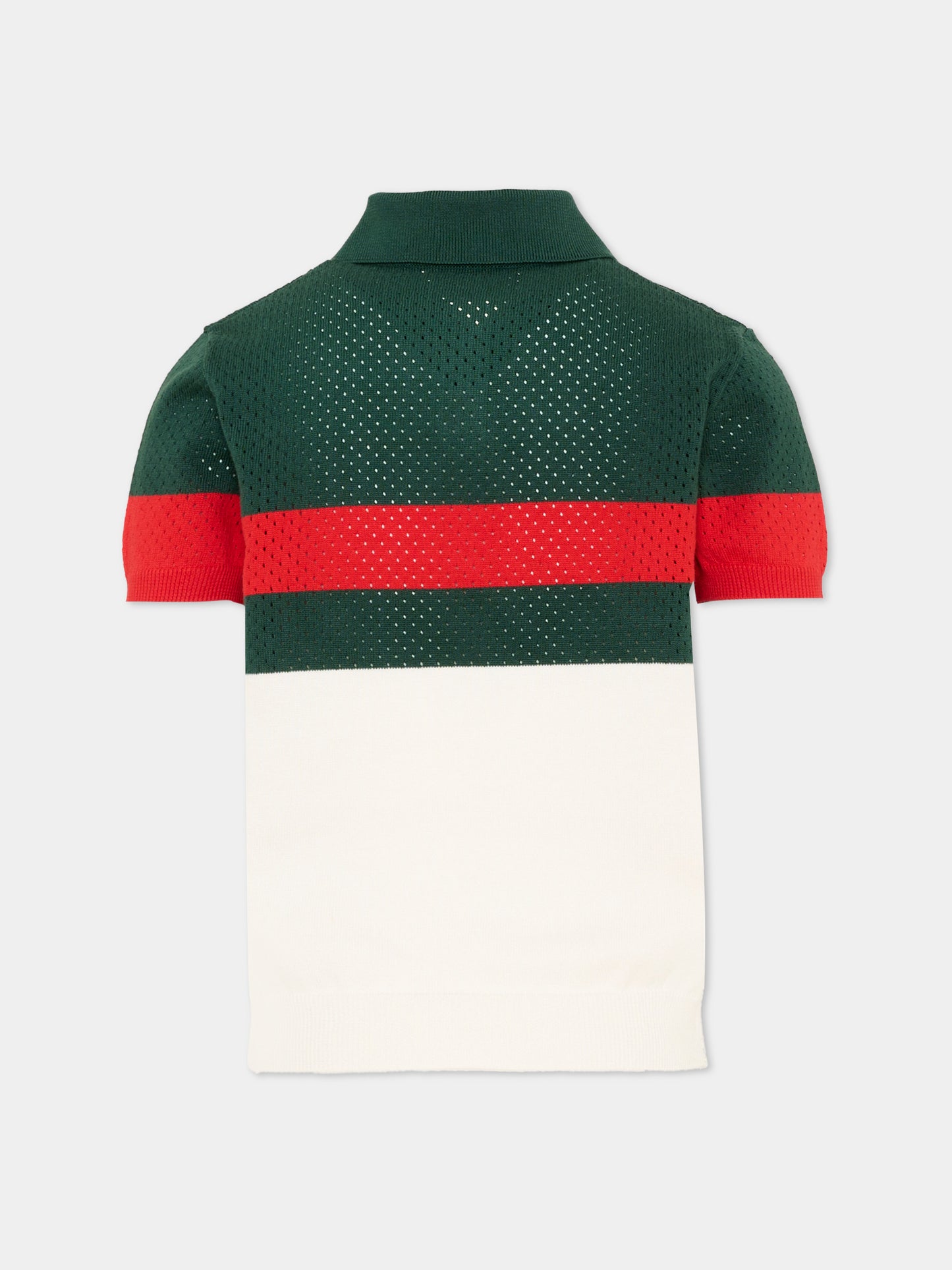 Polo multicolor per bambino a righe