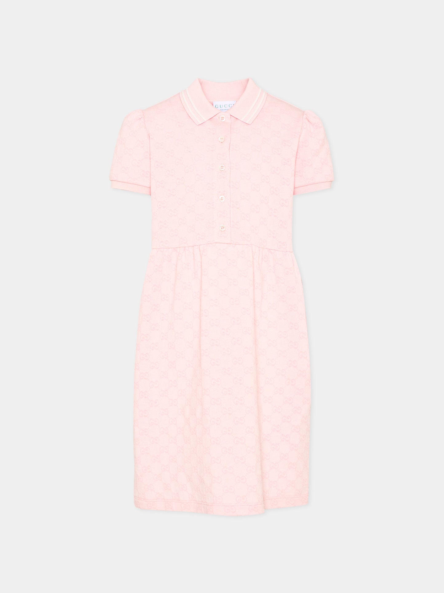 Vestito rosa per bambina con monogram,Gucci Kids,852821 XJHBA 5399