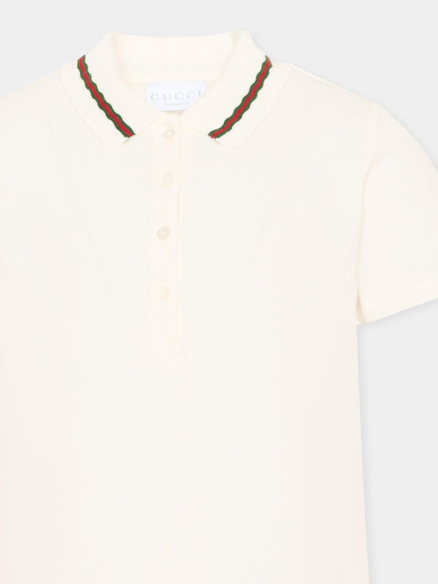 Vestito avorio per bambina con pieghe