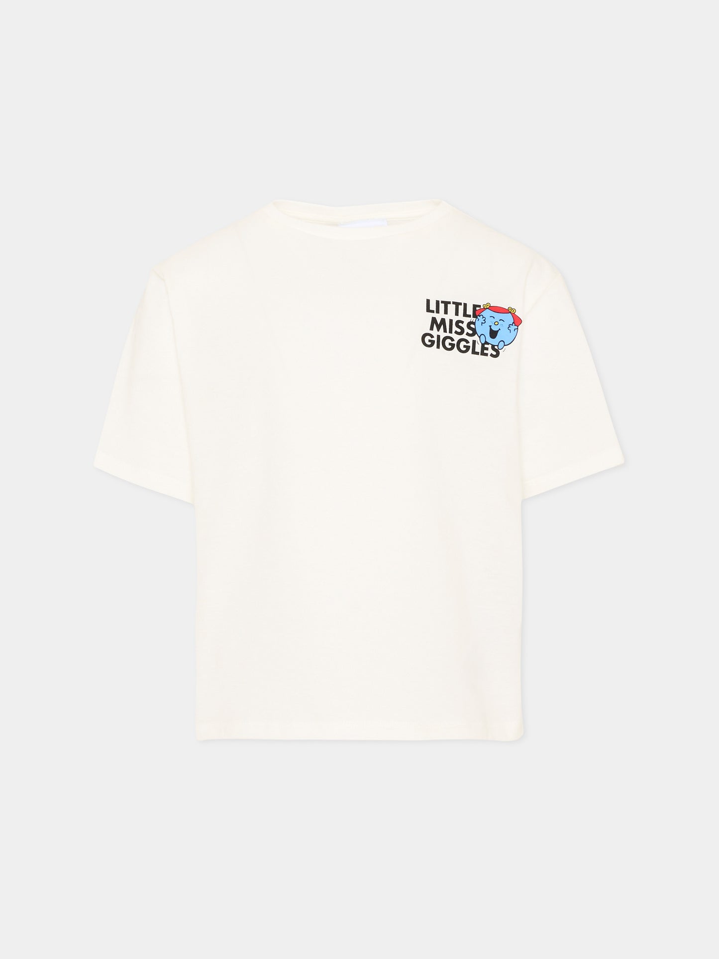 T-shirt bianca per bambina con stampa,Gucci Kids,835229 XJHRF 9214