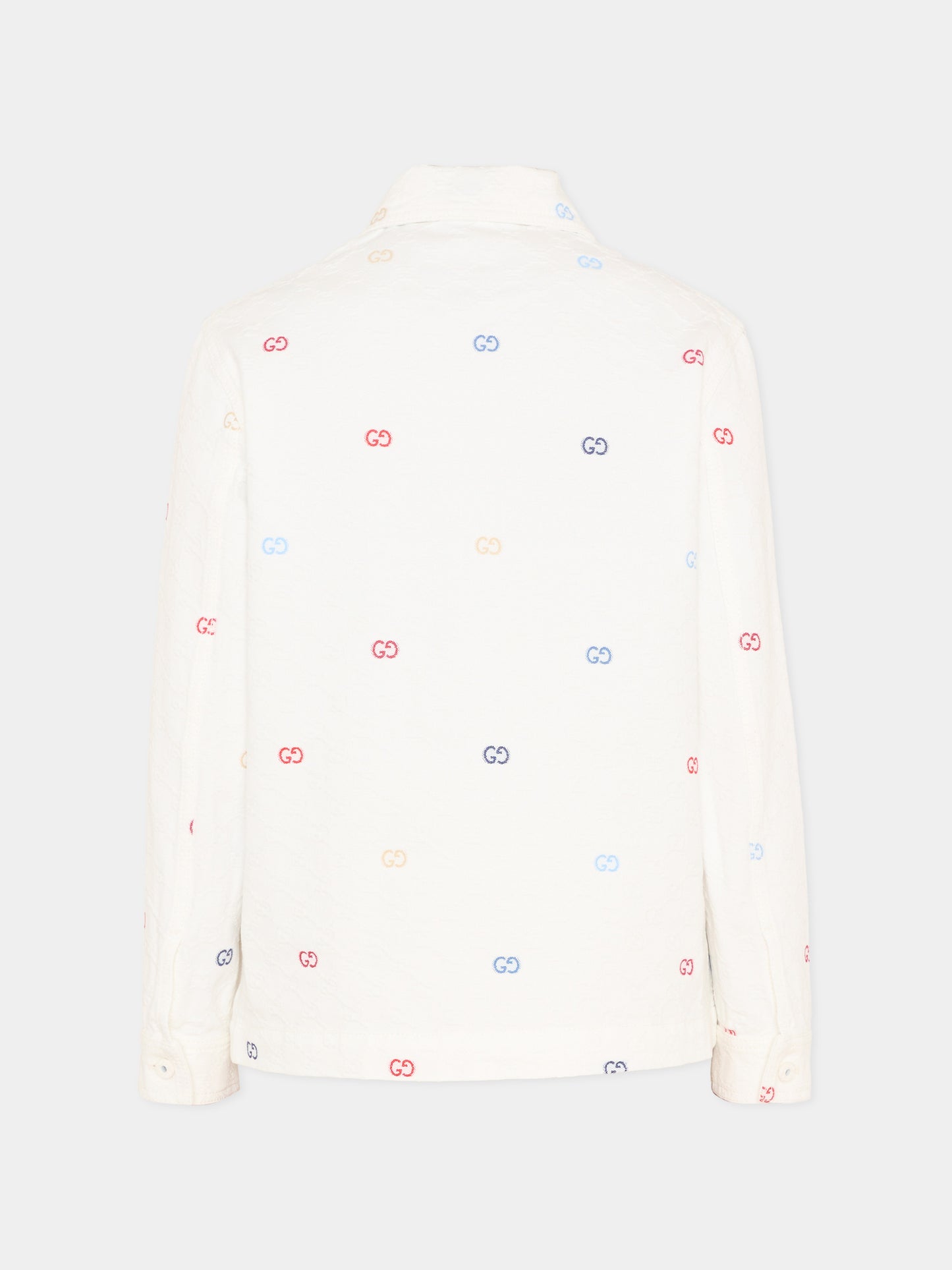 Giubbotto bianco per bambini con monogram,Gucci Kids,826640 XDDFC 9066